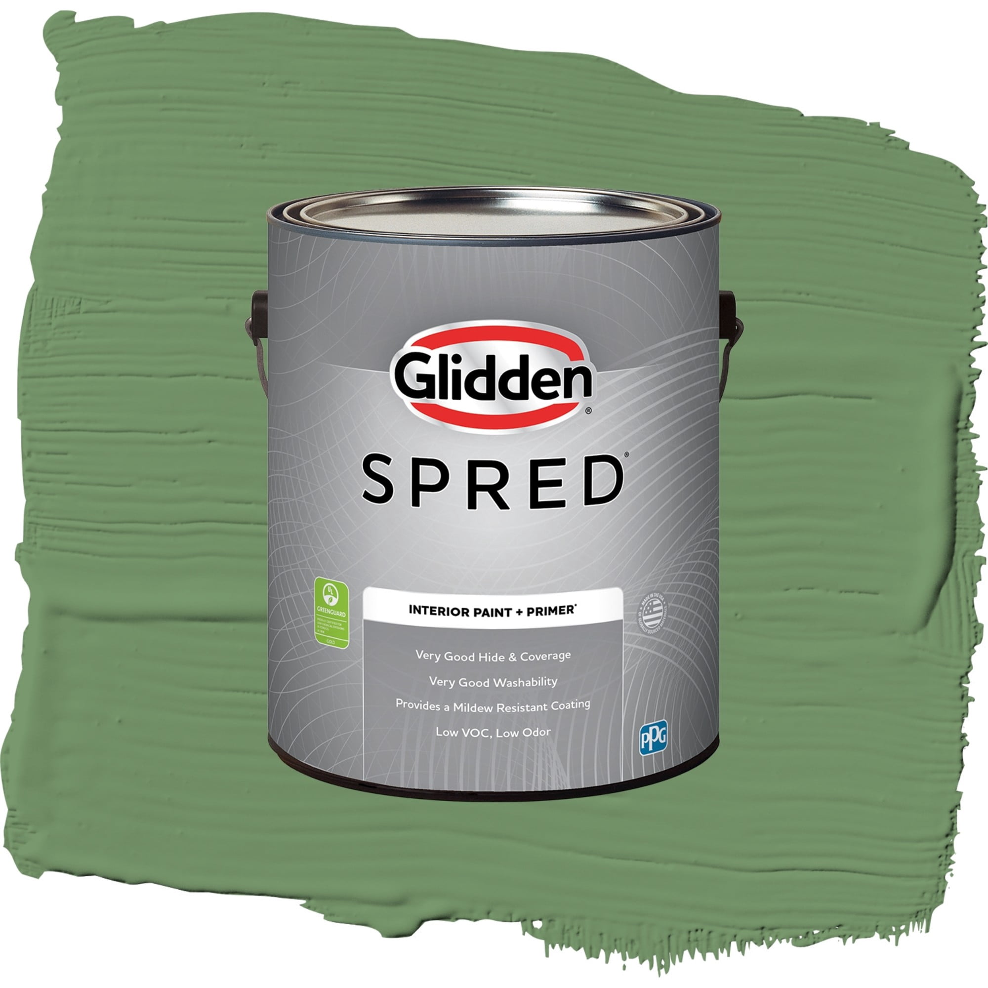 Glidden Spred Moss Ring Eggshell Interior Paint and Primer, 1 Gallon