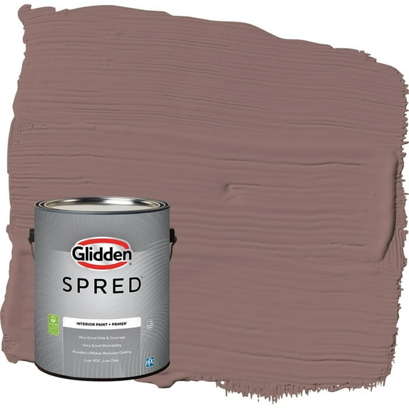 Glidden Spred Oakwood Brown / Red Eggshell Interior Paint with Primer, 1 Gallon