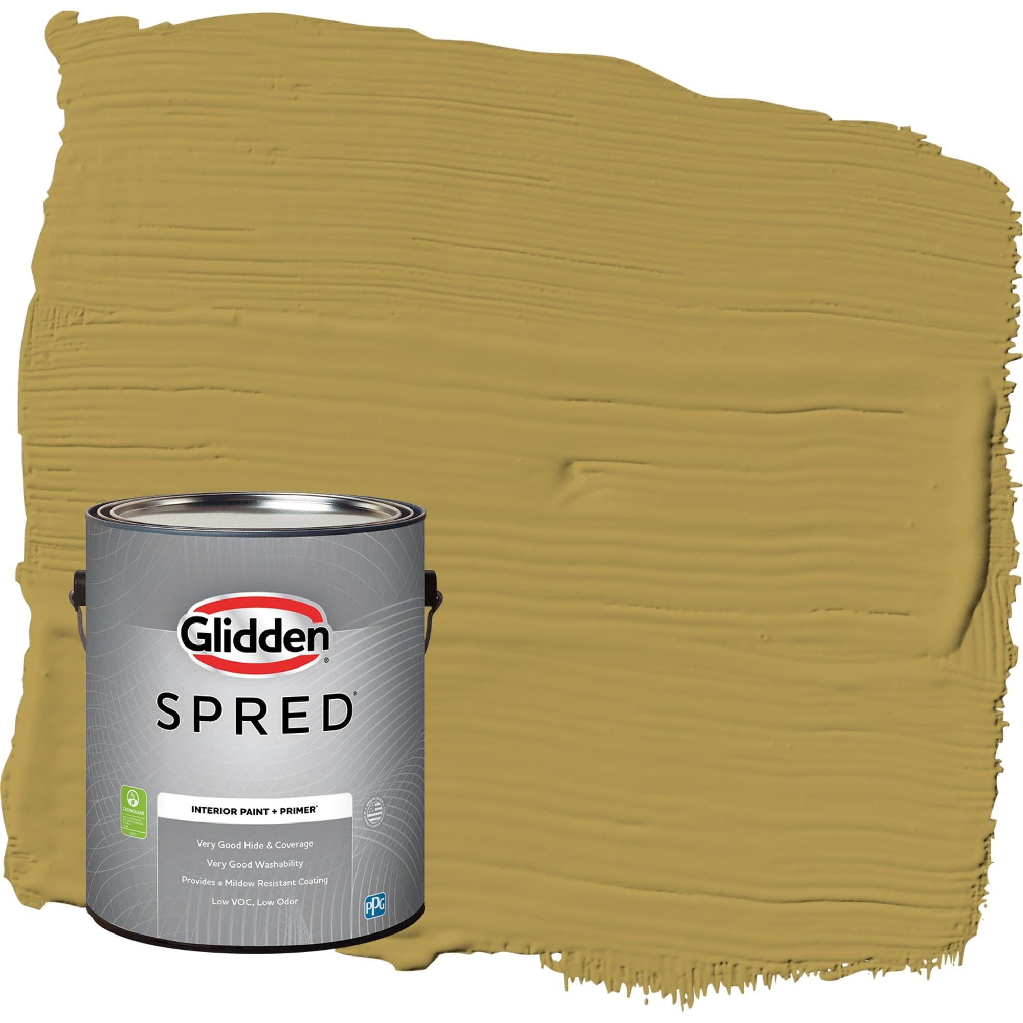 Glidden Spred Obsession / Yellow, Semi-Gloss Interior Paint with Primer, 1 Gallon