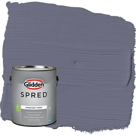 Glidden Spred Old Mill Blue / Purple, Eggshell Interior Paint with Primer, 1 Gallon