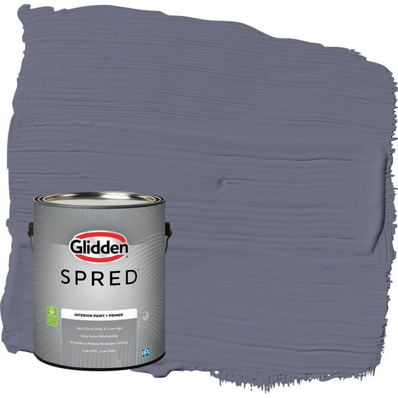 Glidden Spred Old Mill Blue / Purple Flat Interior Paint with Primer, 1 Gallon