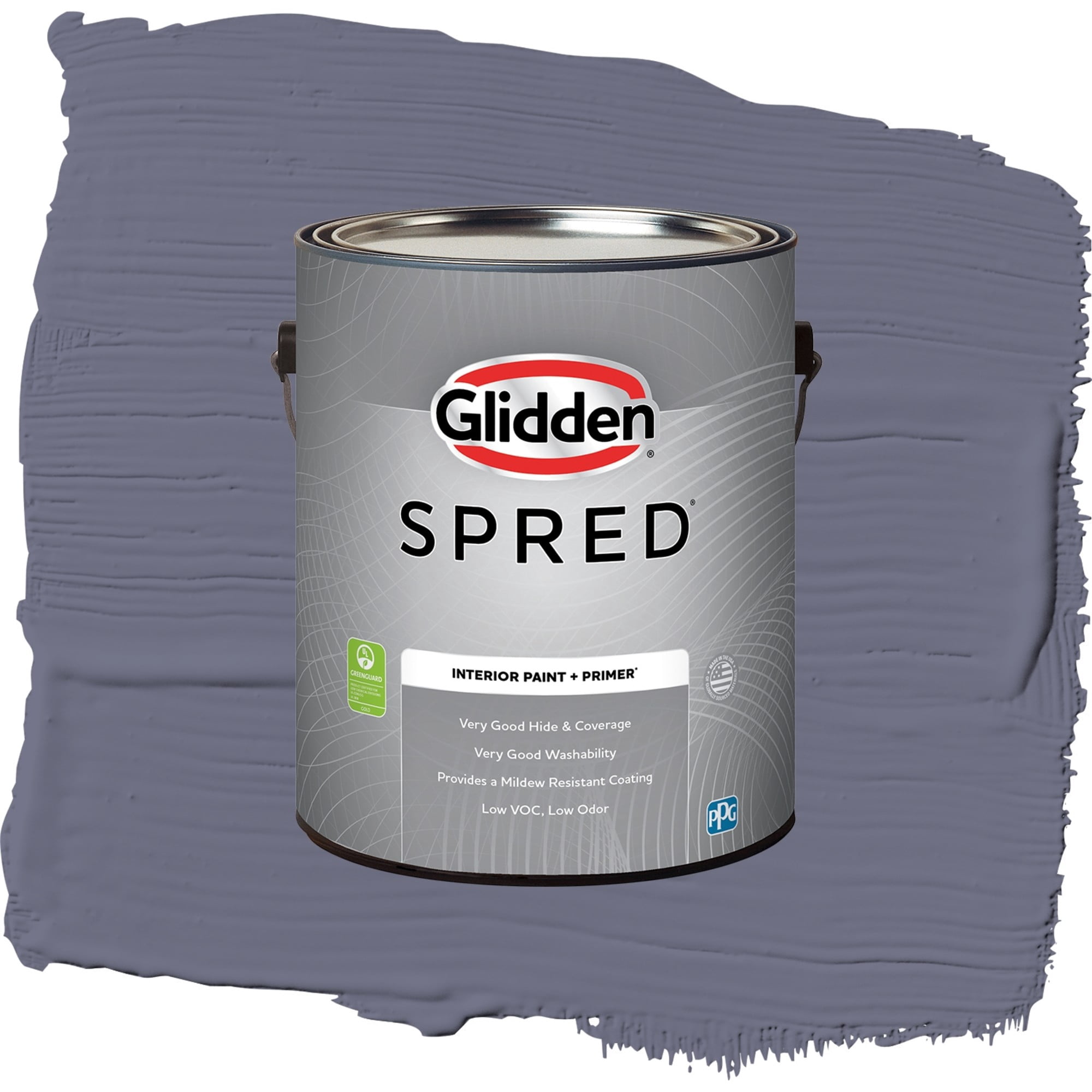 Glidden Spred Old Mill Blue Semi Gloss Interior Paint and Primer, 1 Gallon