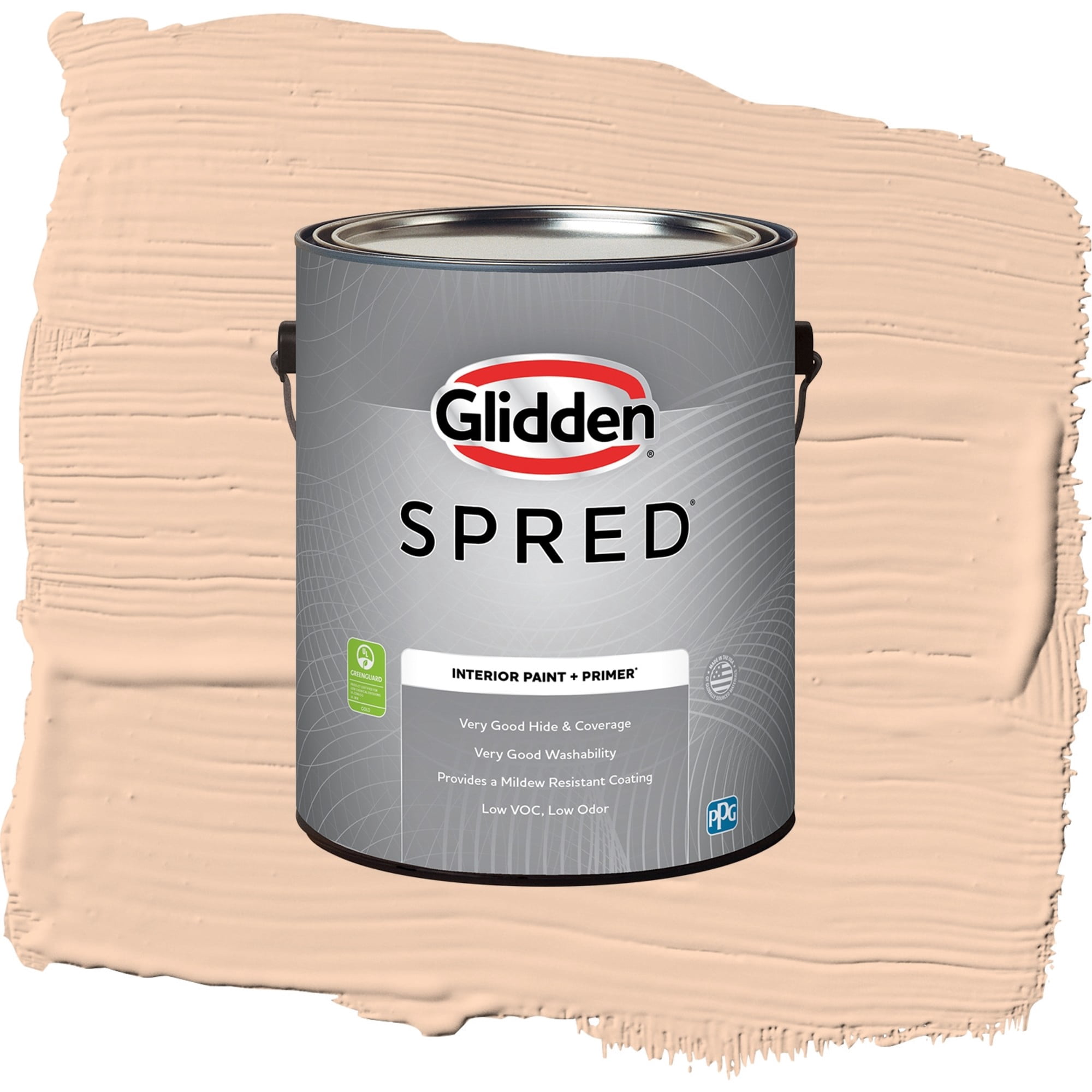 Glidden Spred Peach Darling Flat Interior Paint and Primer, 1 Gallon