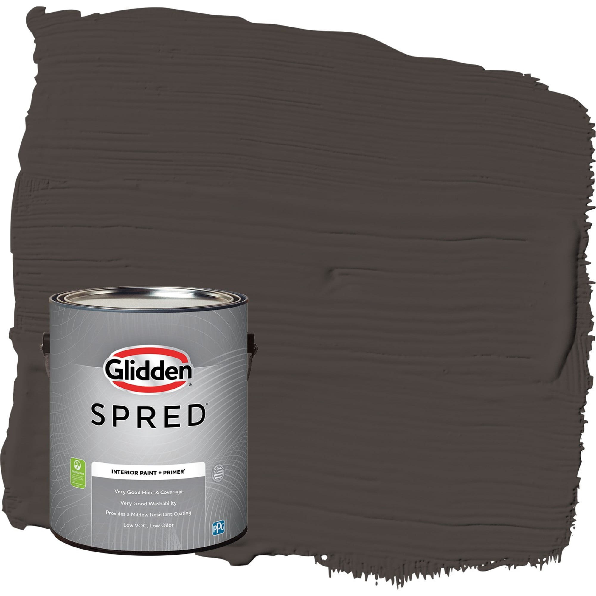 Glidden Spred Phantom Mist / Brown, Flat Interior Paint with Primer, 1 Gallon