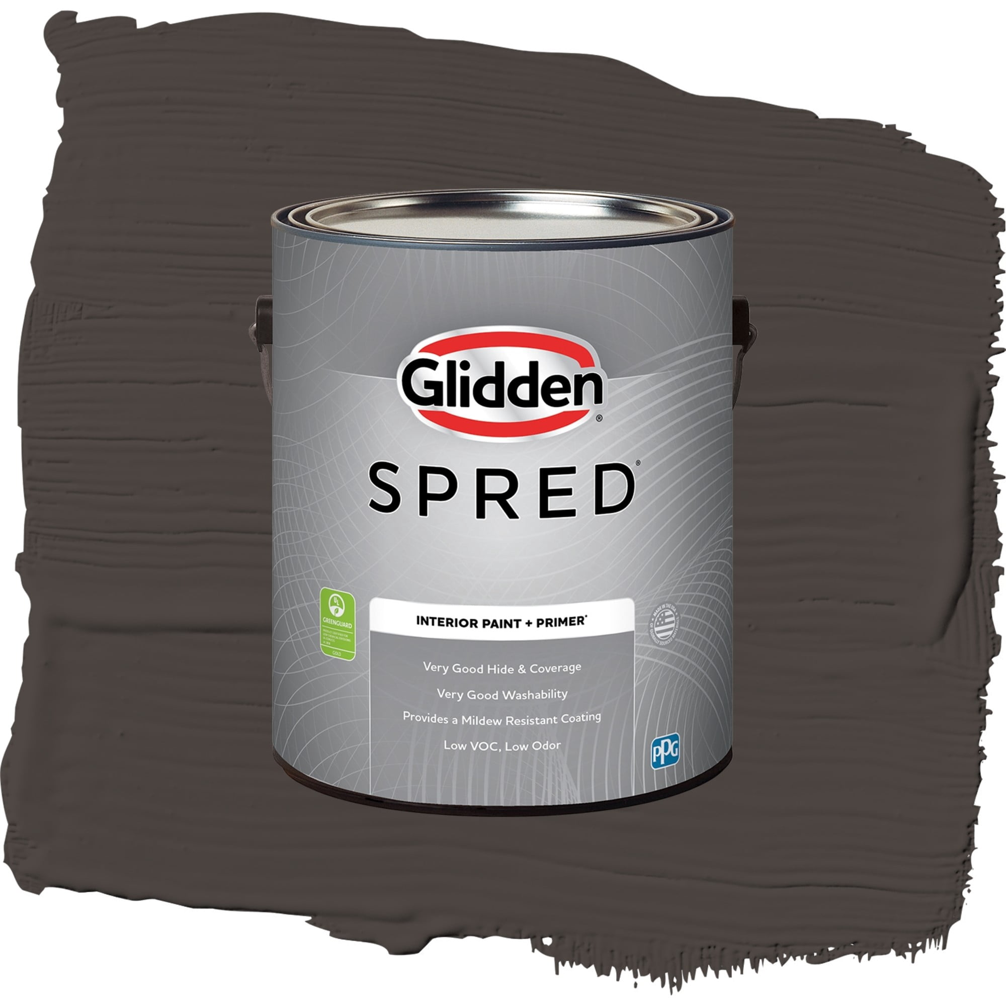 Glidden Spred Phantom Mist Semi Gloss Interior Paint and Primer, 1 Gallon