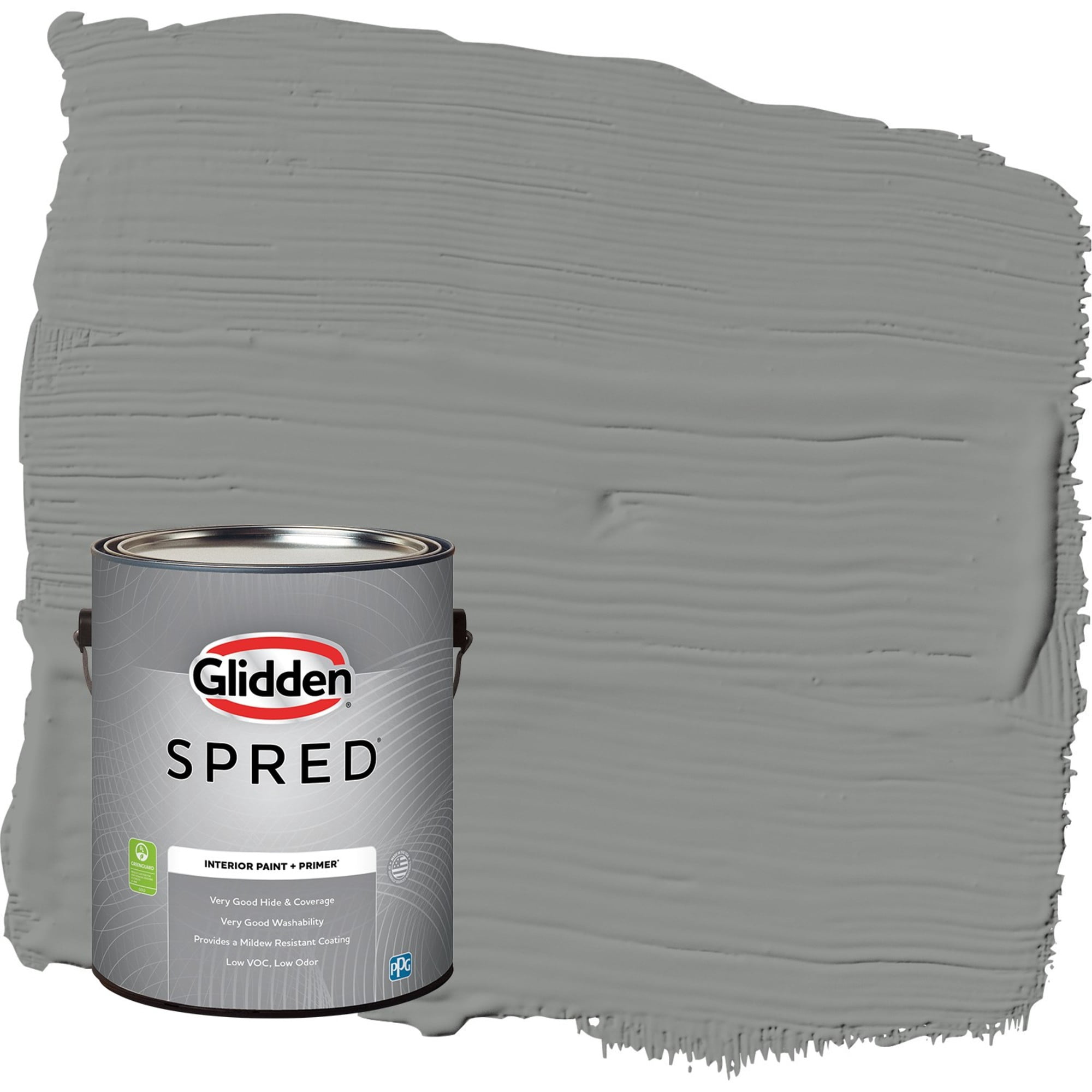 Glidden Spred Phoenix Fossil / Gray, Flat Interior Paint with Primer, 1 Gallon