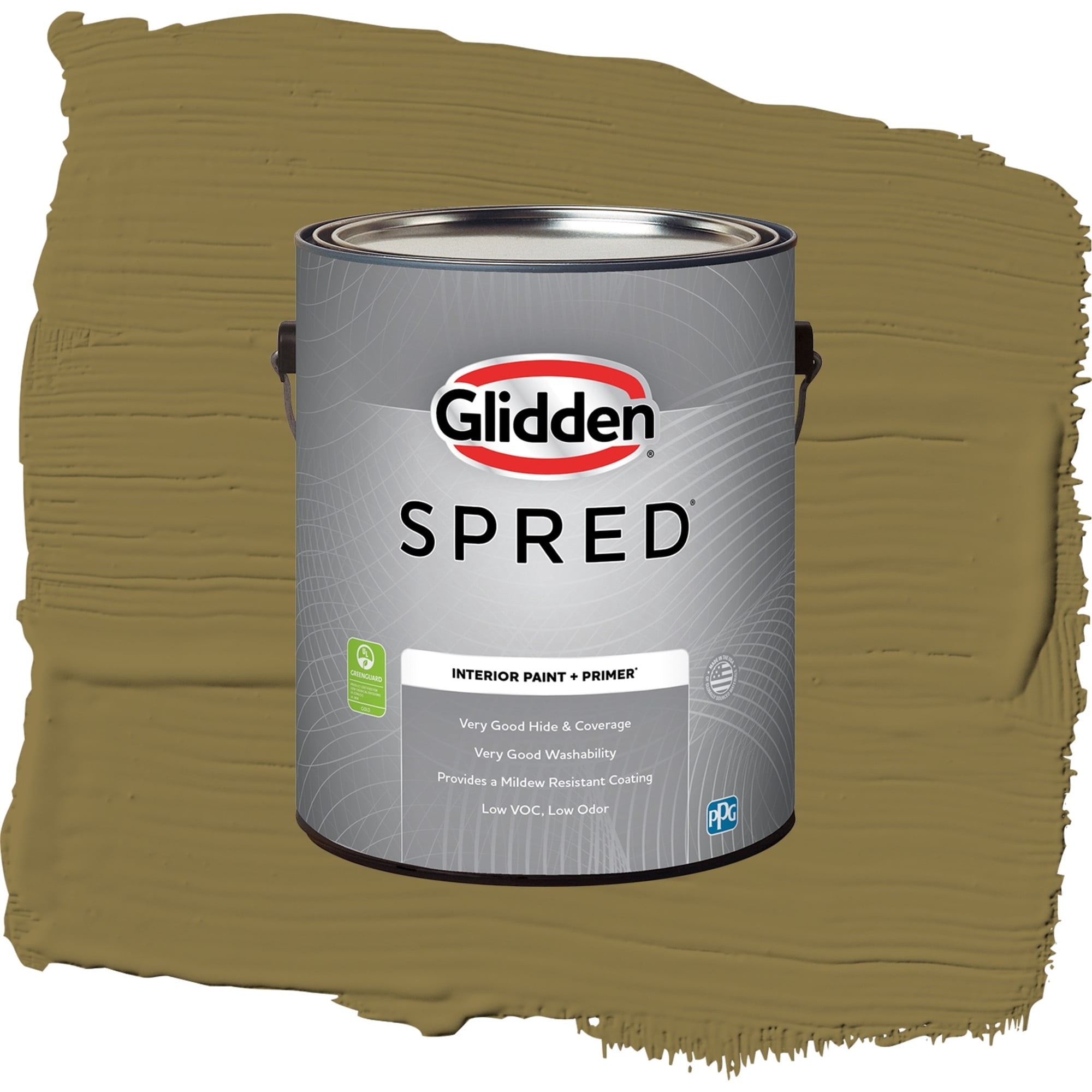 Glidden Spred Pickled Okra Eggshell Interior Paint and Primer, 1 Gallon