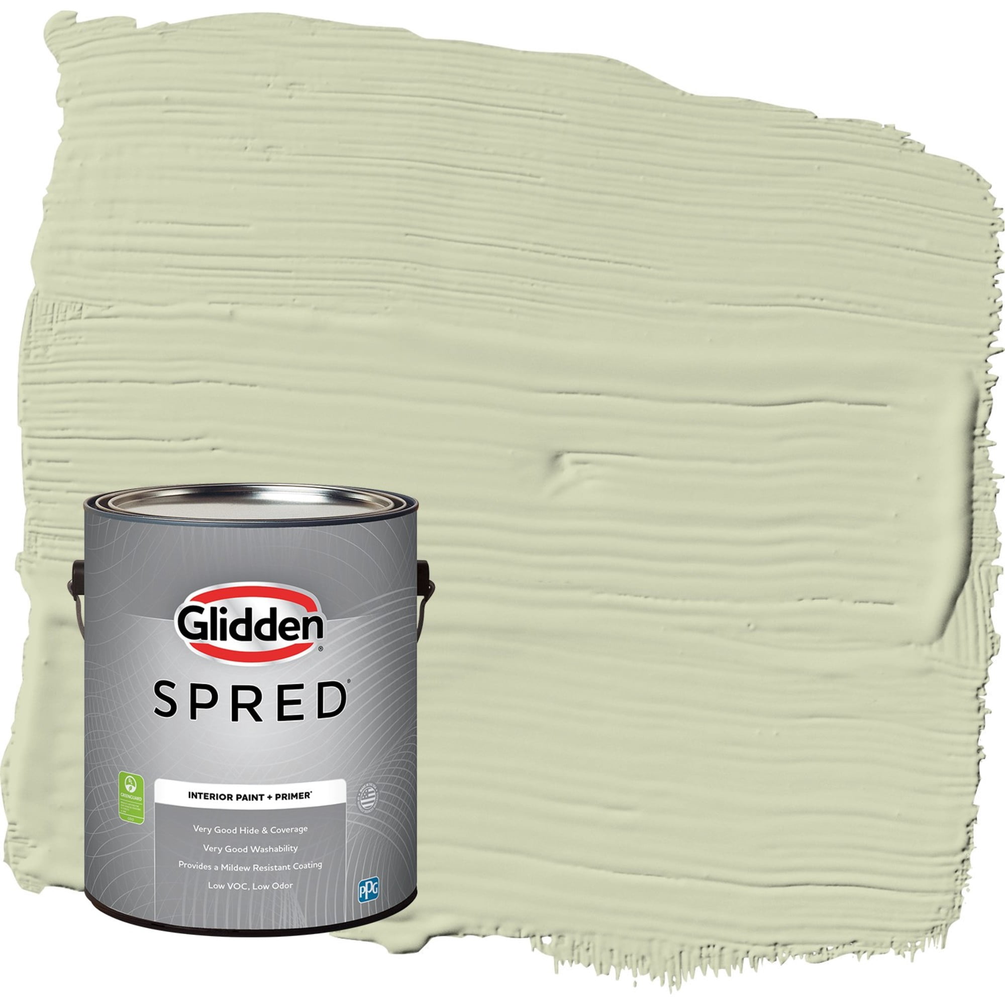Glidden Spred Pickling Spice / Green, Flat Interior Paint with Primer, 1 Gallon