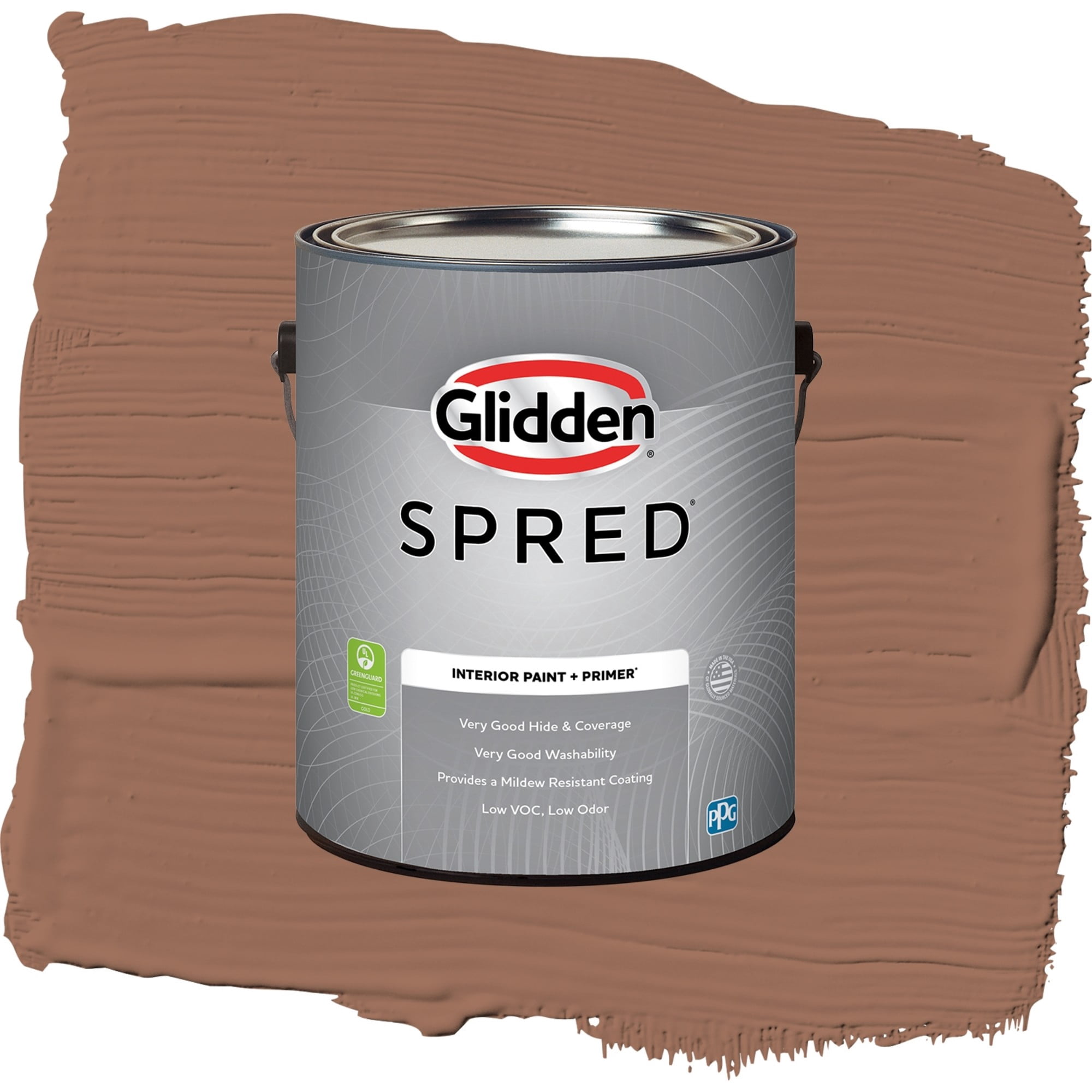 Glidden Spred Prairie Fire Flat Interior Paint and Primer, 1 Gallon
