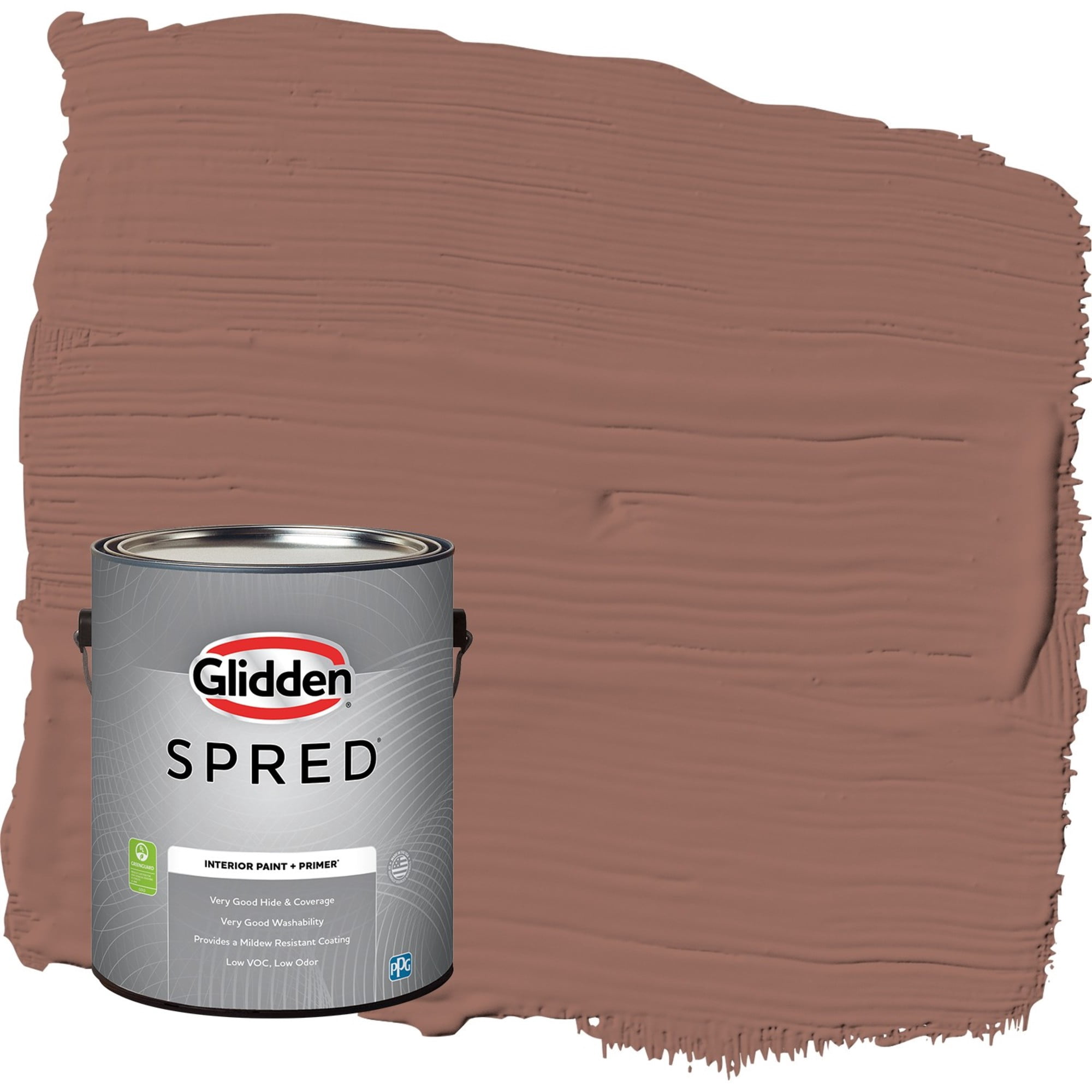 Glidden Spred Safari Brown / Brown, Eggshell Interior Paint with Primer, 1 Gallon
