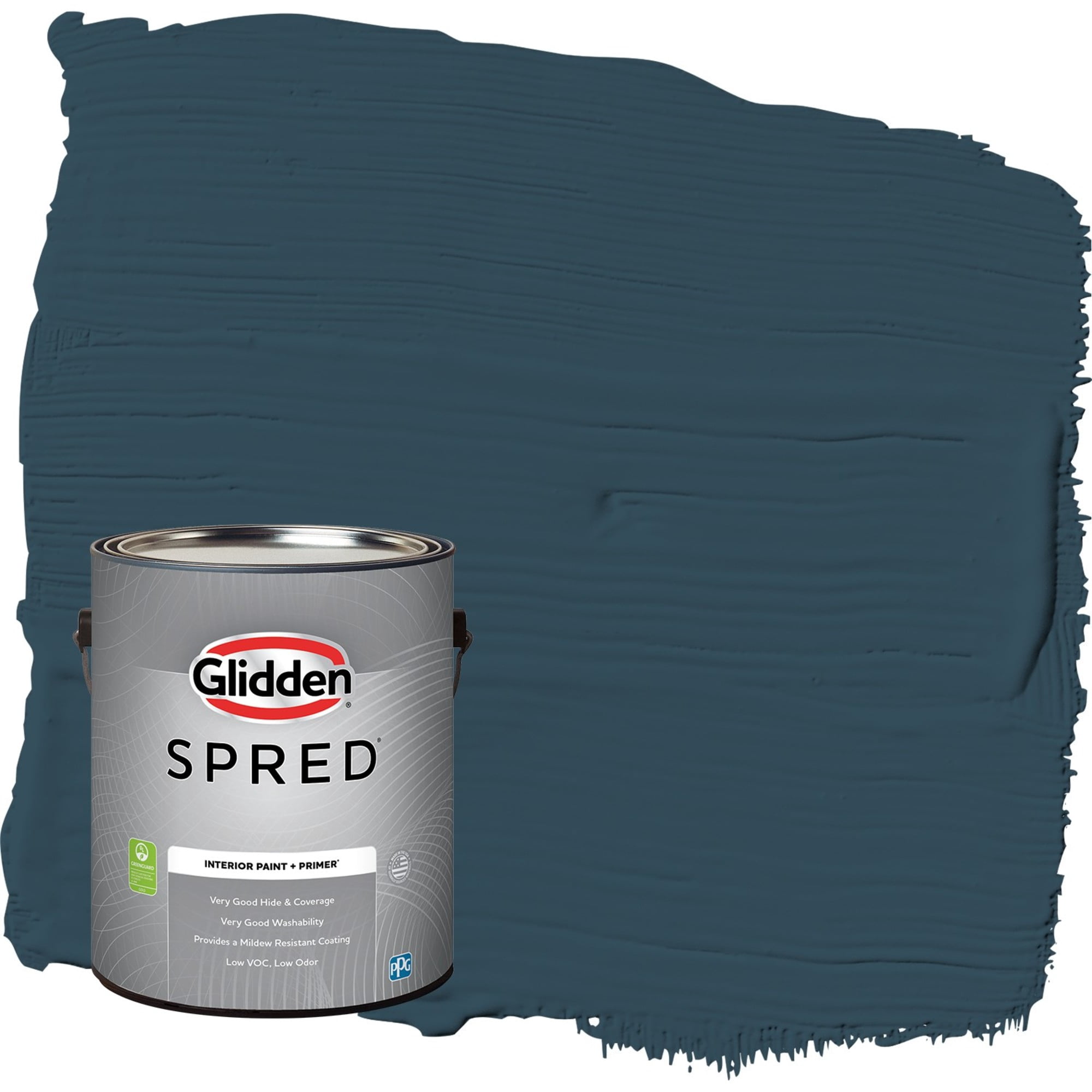 Glidden Spred Sailor's Coat / Blue, Semi-Gloss Interior Paint with Primer, 1 Gallon
