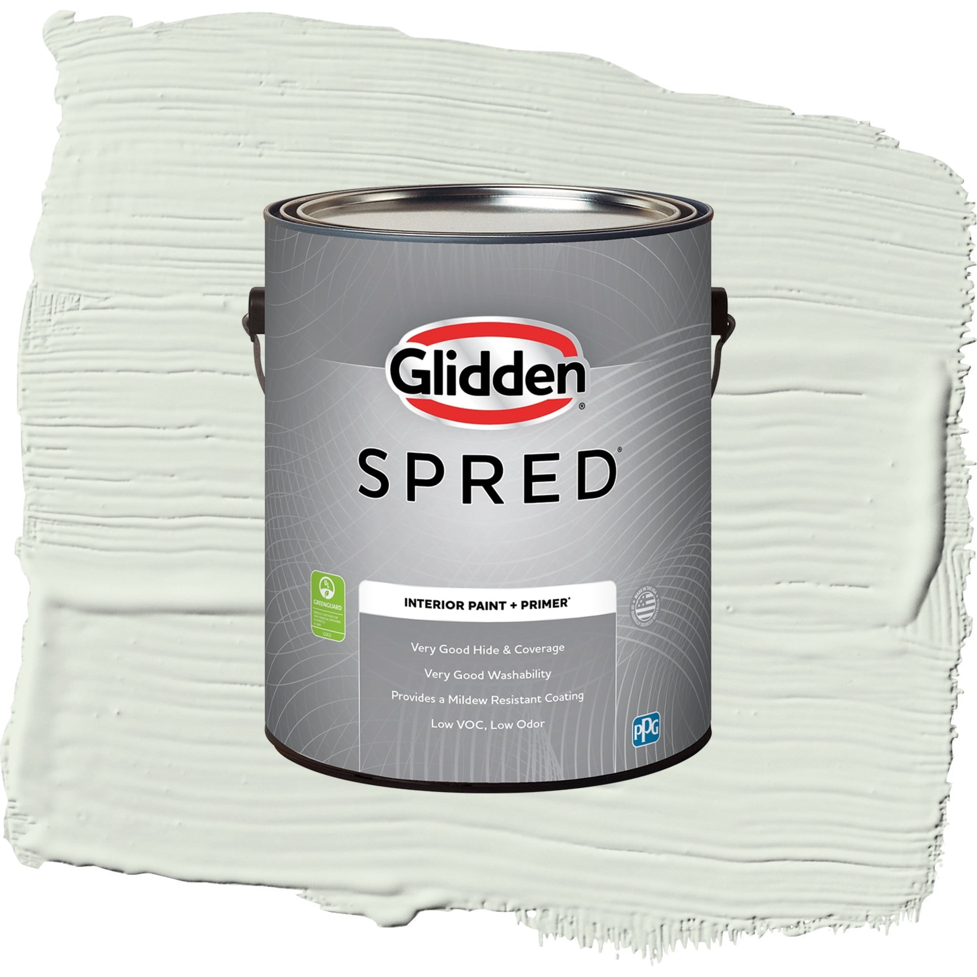 Glidden Spred Salty Breeze Flat Interior Paint and Primer, 1 Gallon