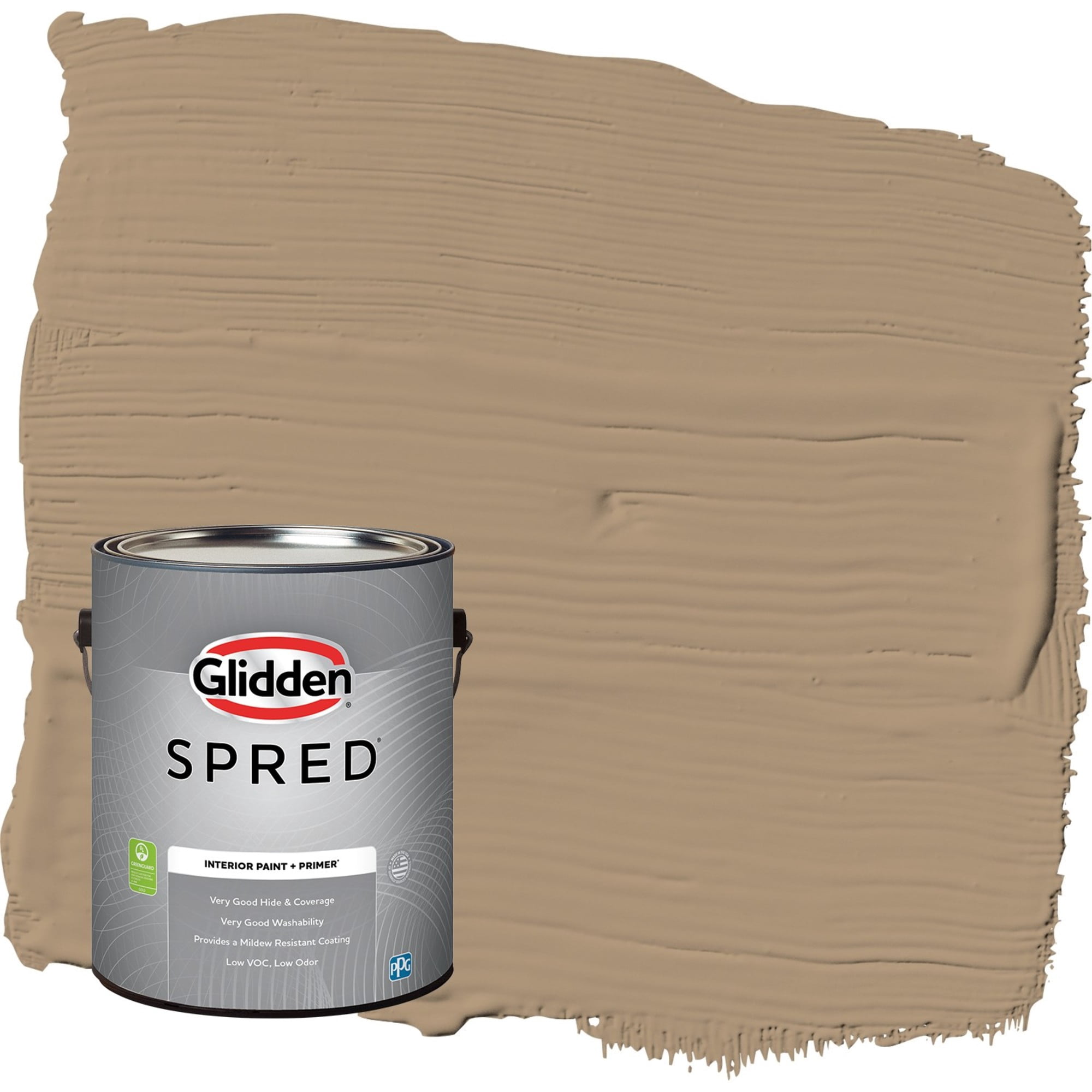 Glidden Spred Sauteed Mushroom / Beige, Flat Interior Paint with Primer, 1 Gallon