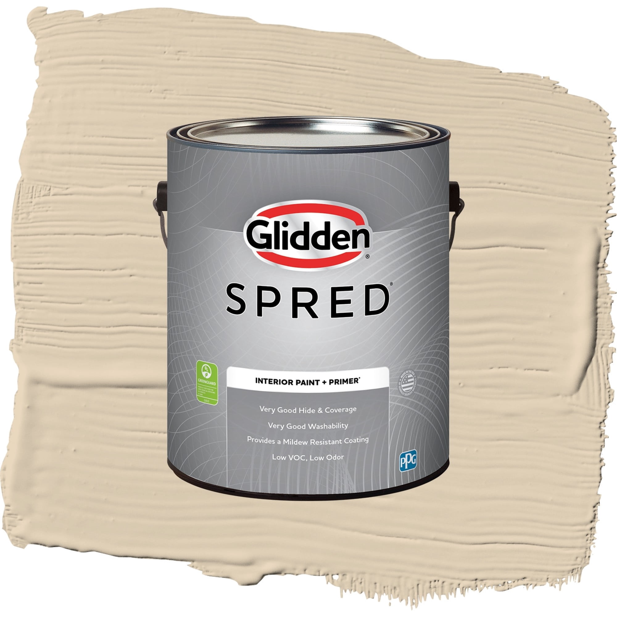 Glidden Spred Seriously Sand Eggshell Interior Paint and Primer, 1 Gallon
