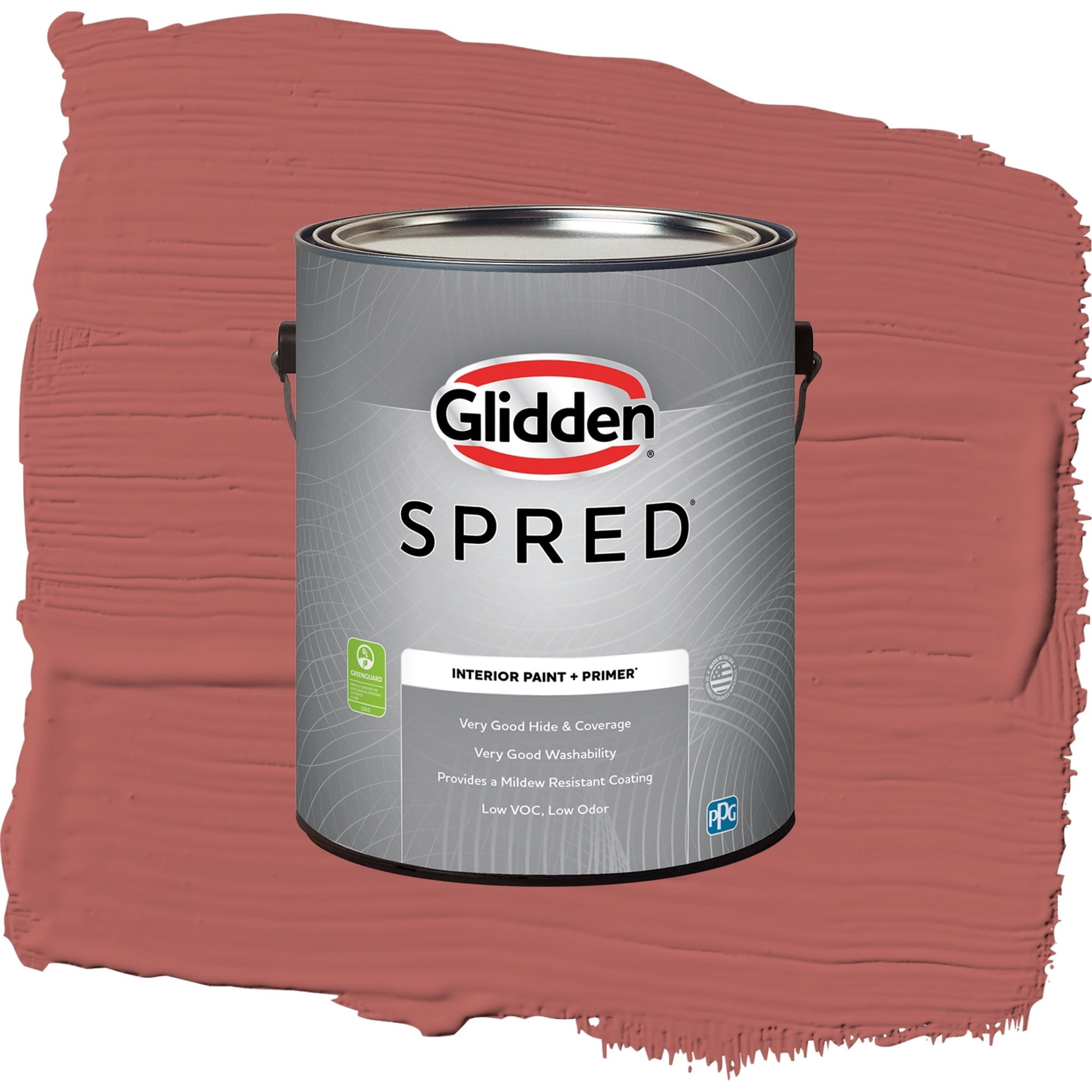 Glidden Spred Sienna Red Eggshell Interior Paint and Primer, 1 Gallon