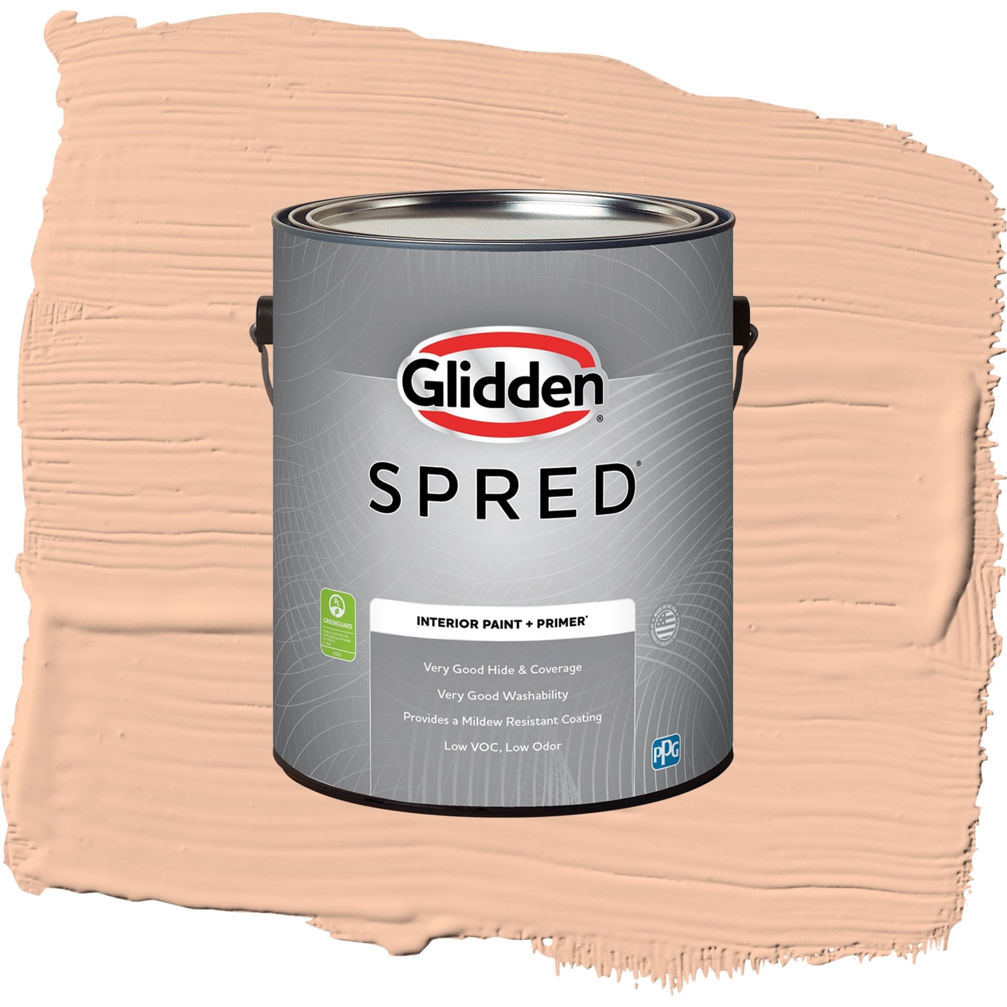 Glidden Spred Siesta Semi Gloss Interior Paint and Primer, 1 Gallon