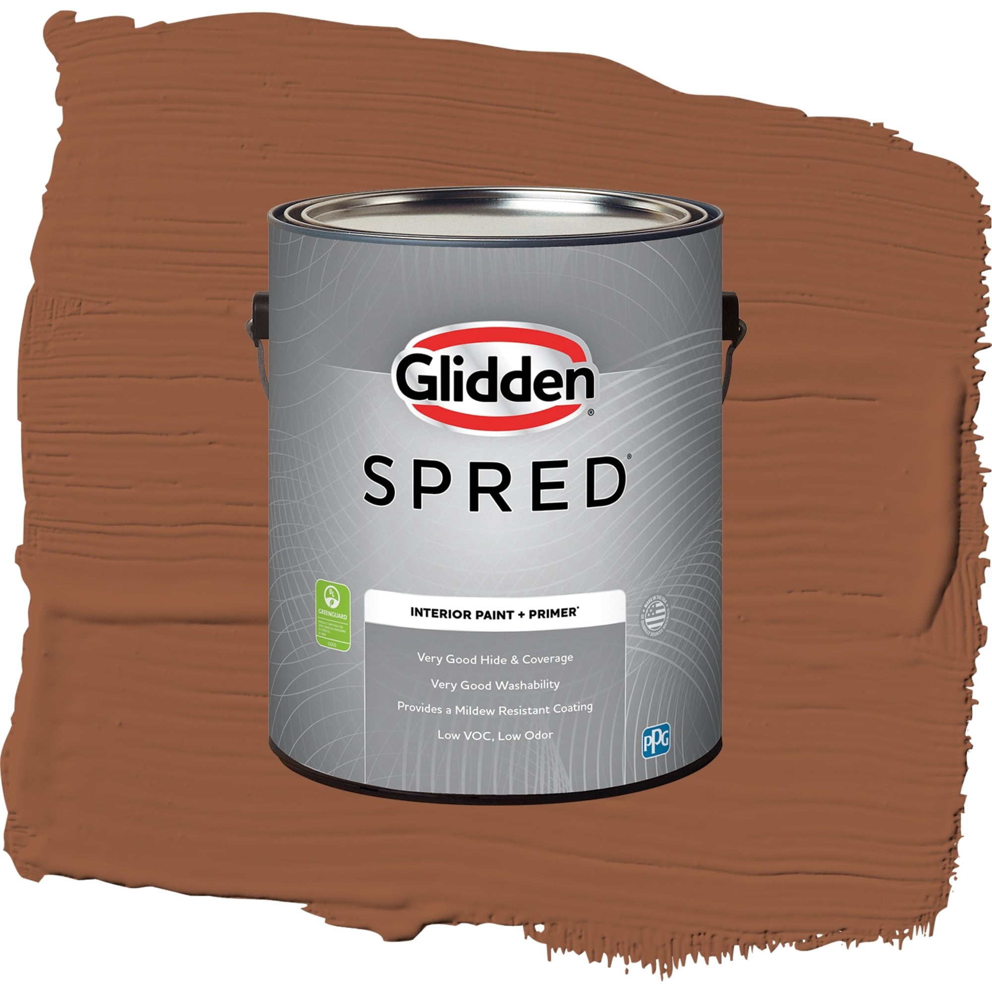 Glidden Spred Spiced Cider Flat Interior Paint and Primer, 1 Gallon