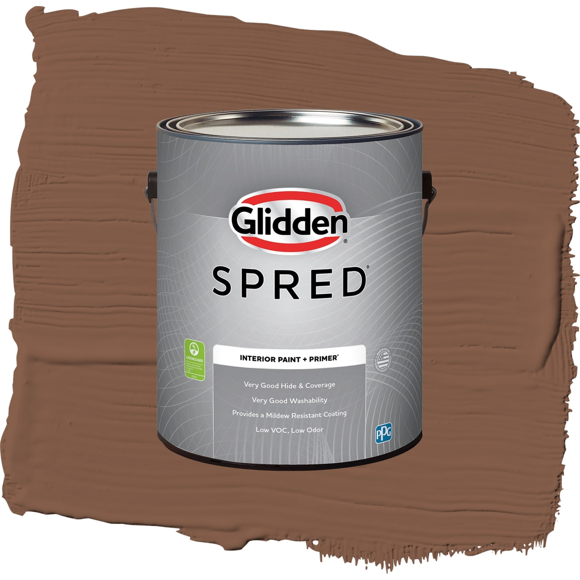 Glidden Spred Spiced Cinnamon Flat Interior Paint and Primer, 1 Gallon
