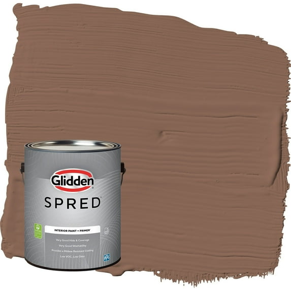 Glidden Spred Suede Leather / Beige Eggshell Interior Paint with Primer, 1 Gallon