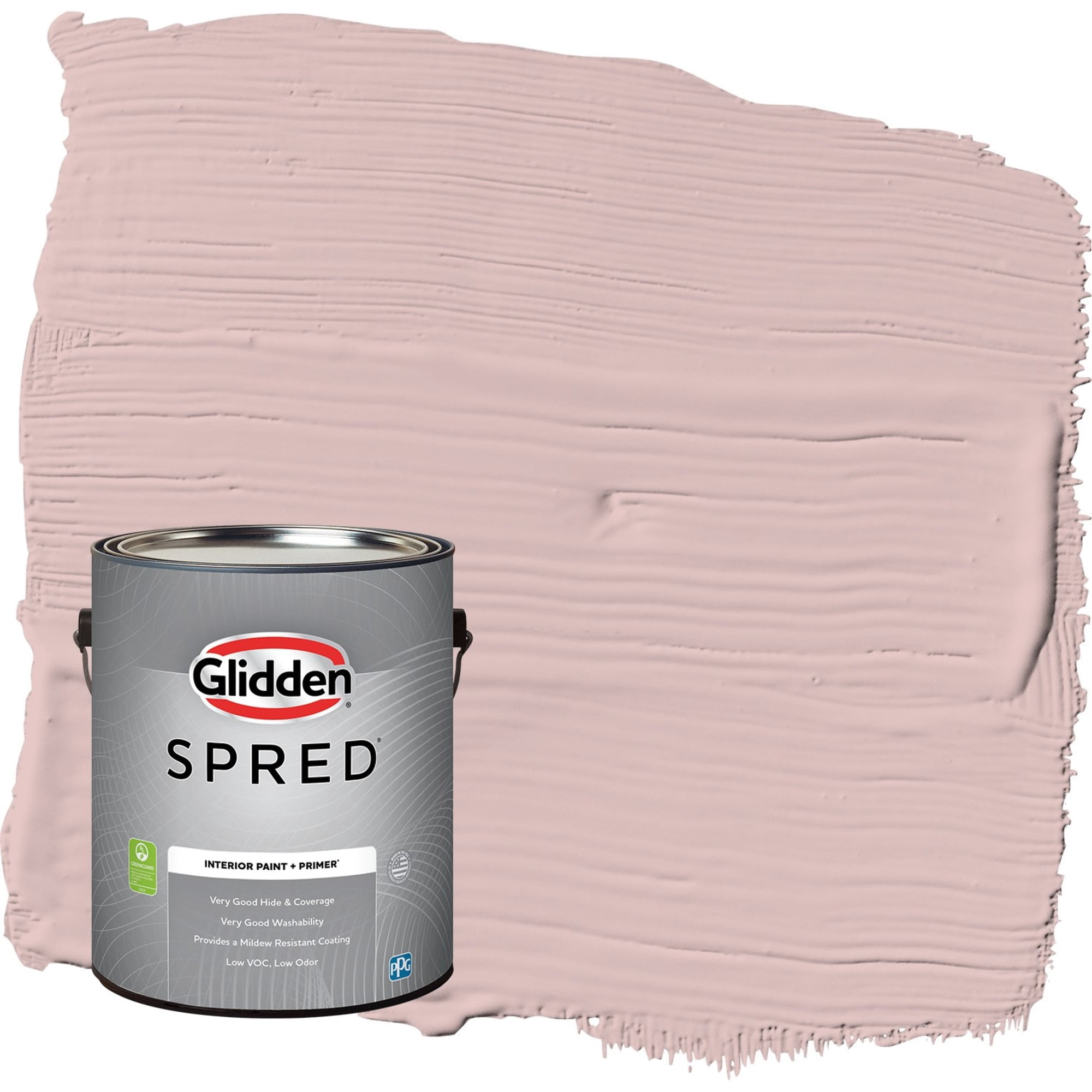 Glidden Spred Tea Time / Pink, Flat Interior Paint with Primer, 1 Gallon