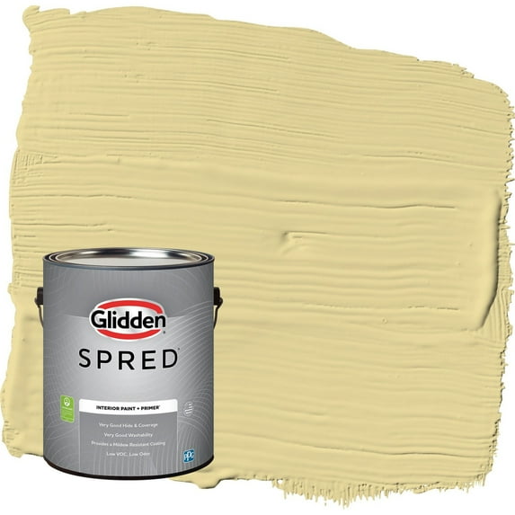 Glidden Spred Twinkle Toes / Green Flat Interior Paint with Primer, 1 Gallon