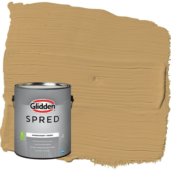 Glidden Spred Welcome Home / Yellow Eggshell Interior Paint with Primer, 1 Gallon