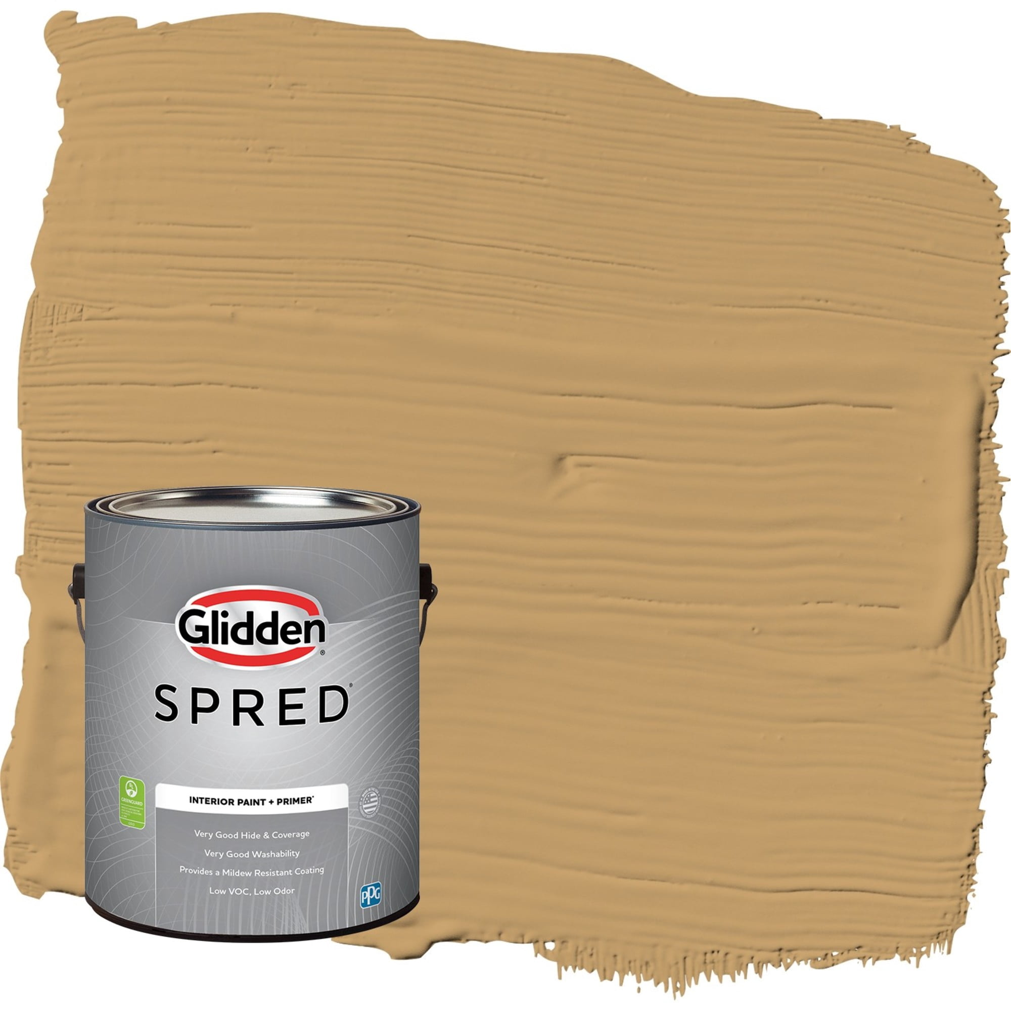 Glidden Spred Welcome Home / Yellow, Flat Interior Paint with Primer, 1 Gallon