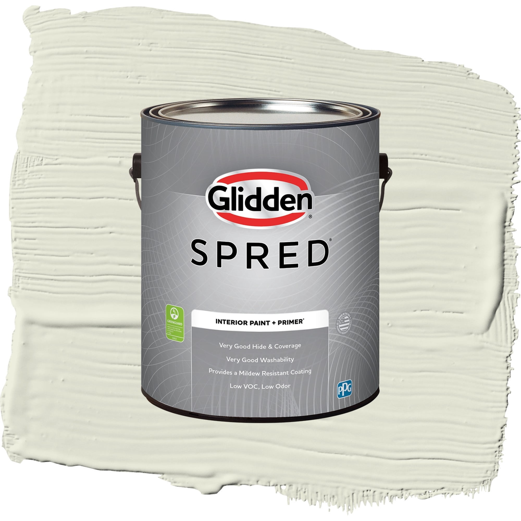 Glidden Spred Wild Wheat Semi Gloss Interior Paint and Primer, 1 Gallon
