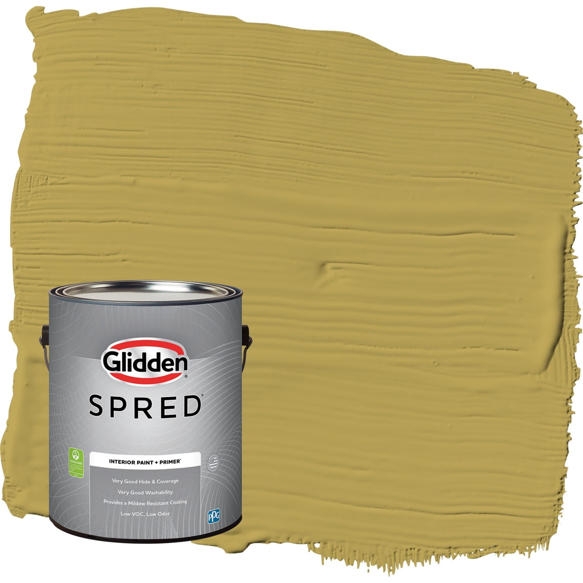 Glidden Spred Woolen Mittens / Green, Flat Interior Paint with Primer, 1 Gallon