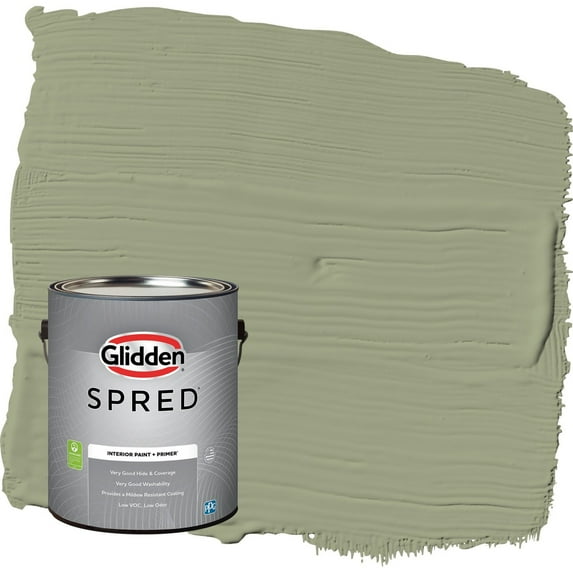 Glidden Spred Zebra Grass / Green Eggshell Interior Paint with Primer, 1 Gallon