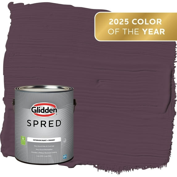 Glidden Spred Purple Basil / Purple Semi-Gloss Interior Paint with Primer, 1 Gallon