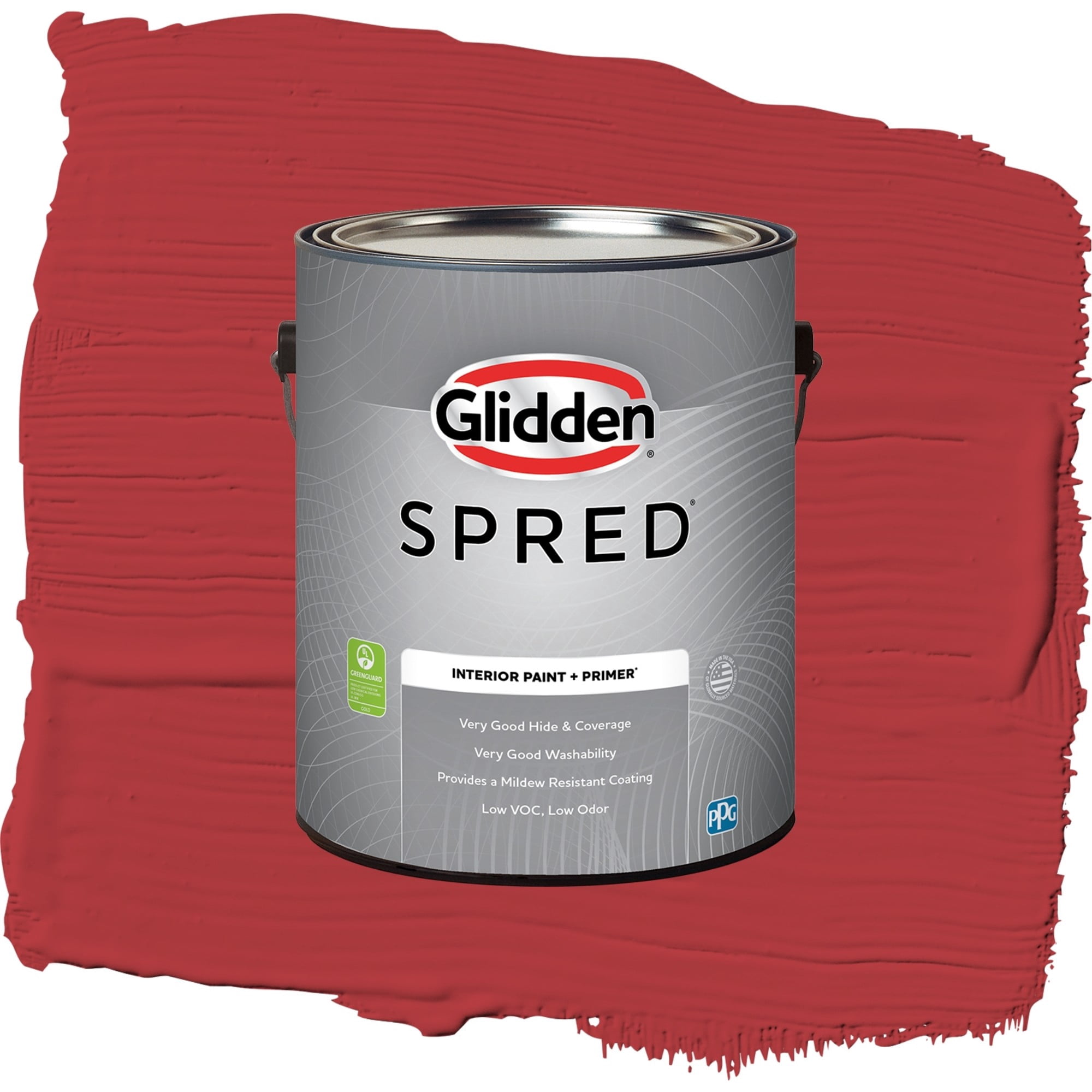 Glidden Spred Red Gumball Semi Gloss Interior Paint and Primer, 1 Gallon