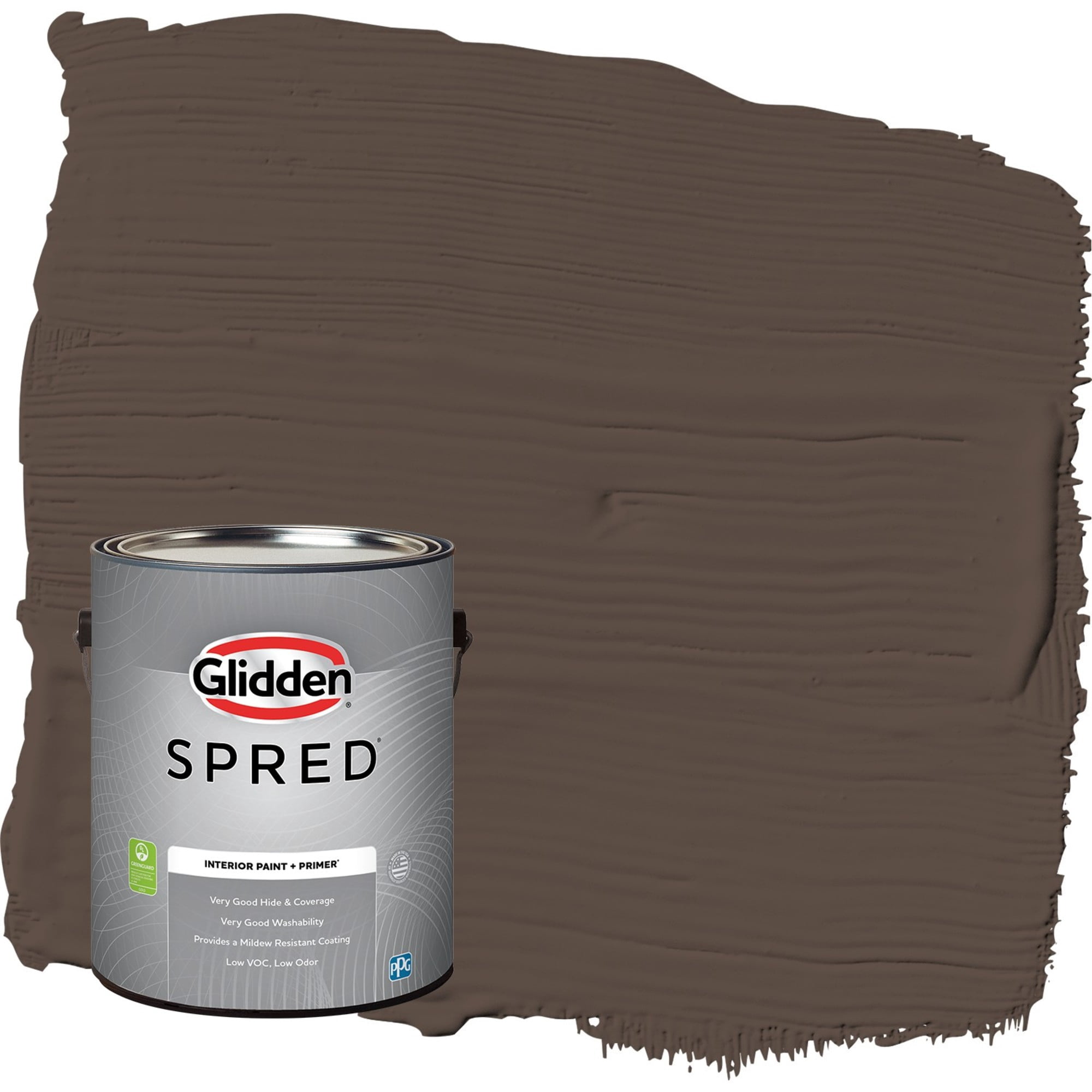 Glidden Spred Sarsaparilla / Brown, Flat Interior Paint with Primer, 1 Gallon