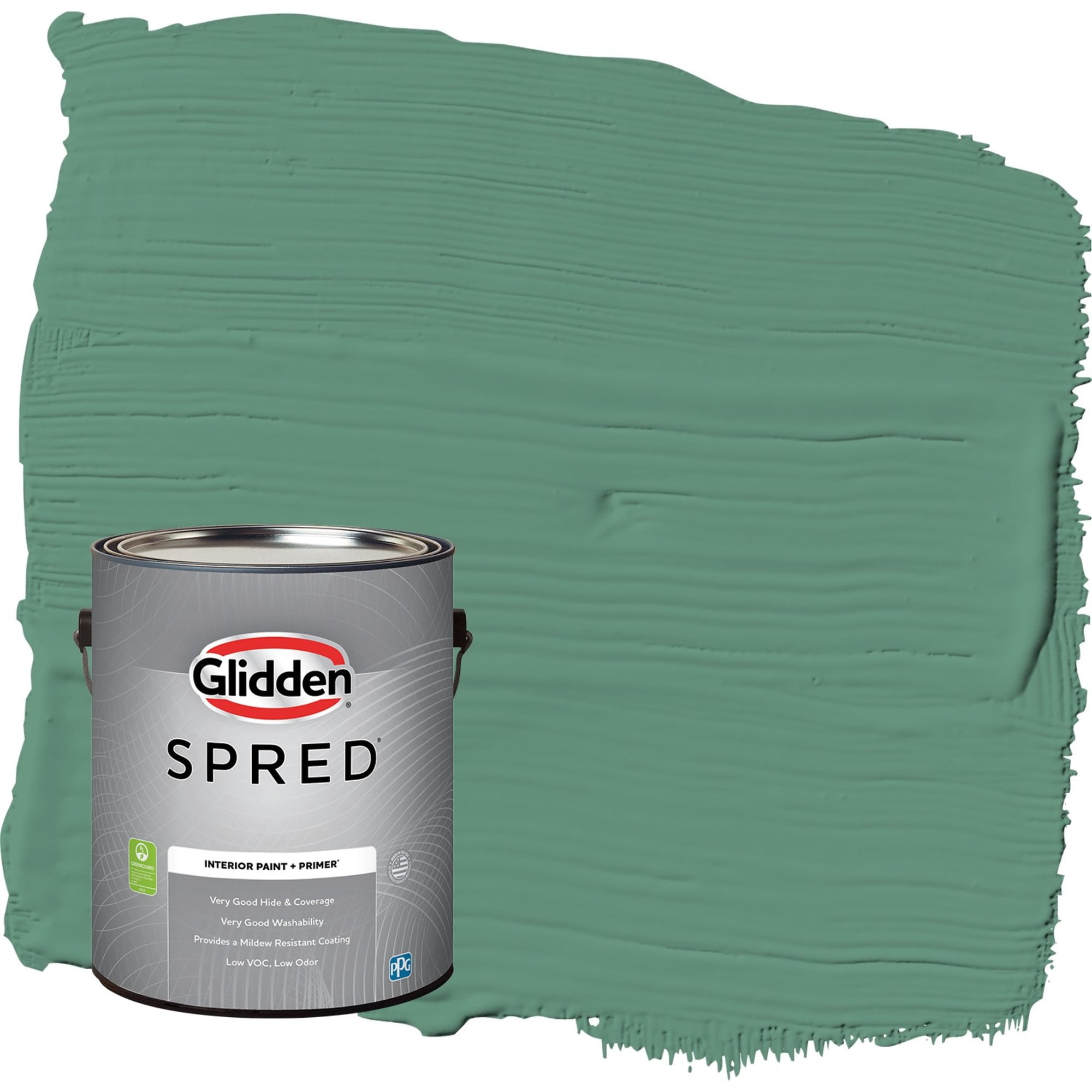 Glidden Spred Sheffield / Green, Flat Interior Paint with Primer, 1 Gallon