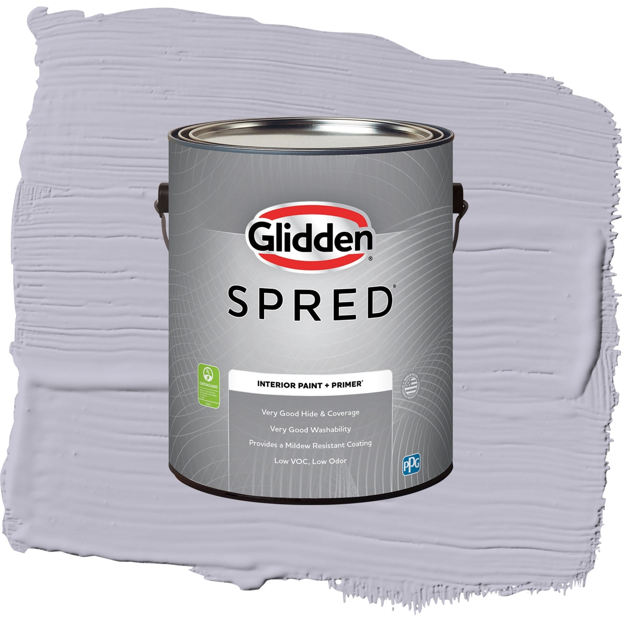 Glidden Spred Silverberry Semi Gloss Interior Paint and Primer, 1 Gallon