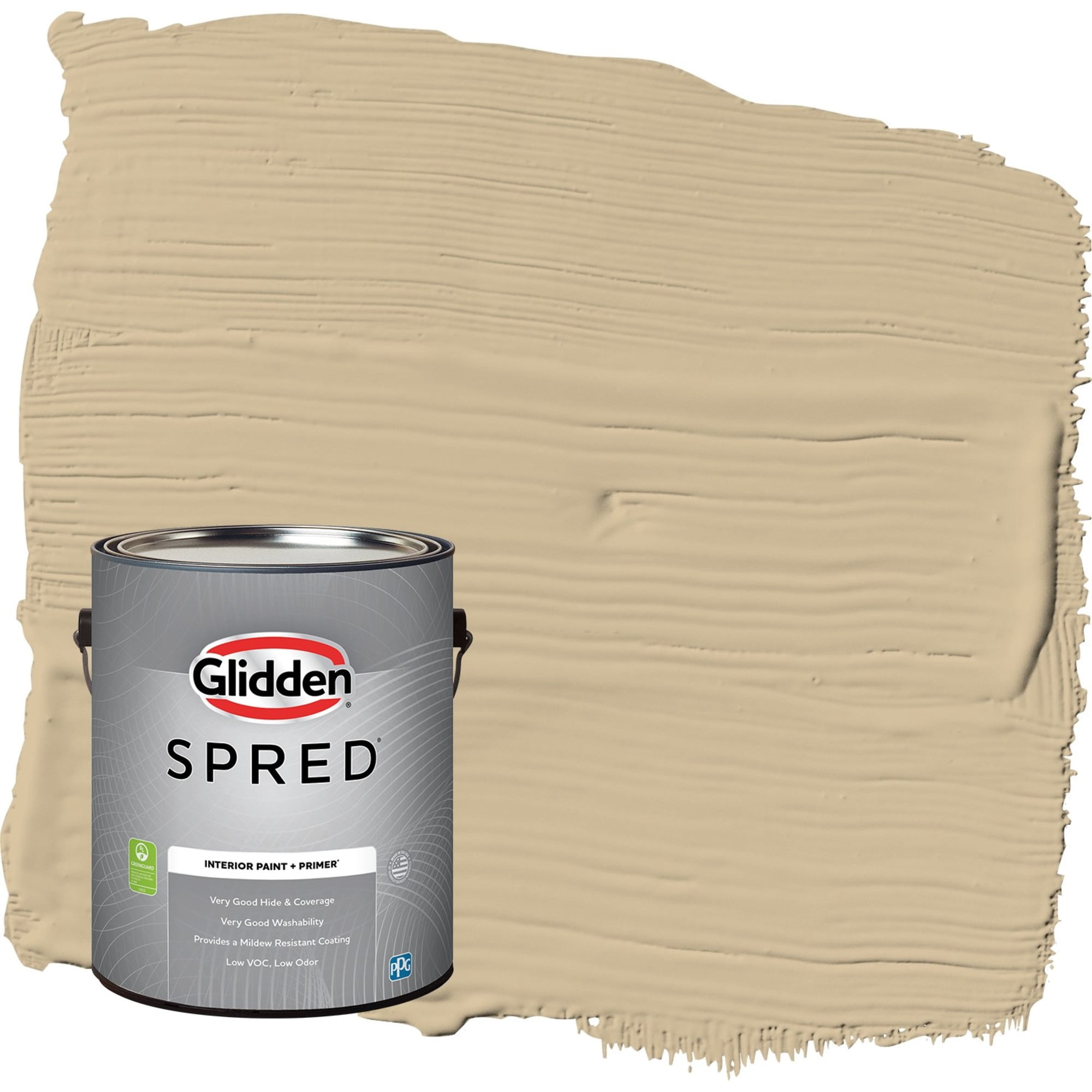 Glidden Spred Spiced Vinegar / Beige, Flat Interior Paint with Primer, 1 Gallon