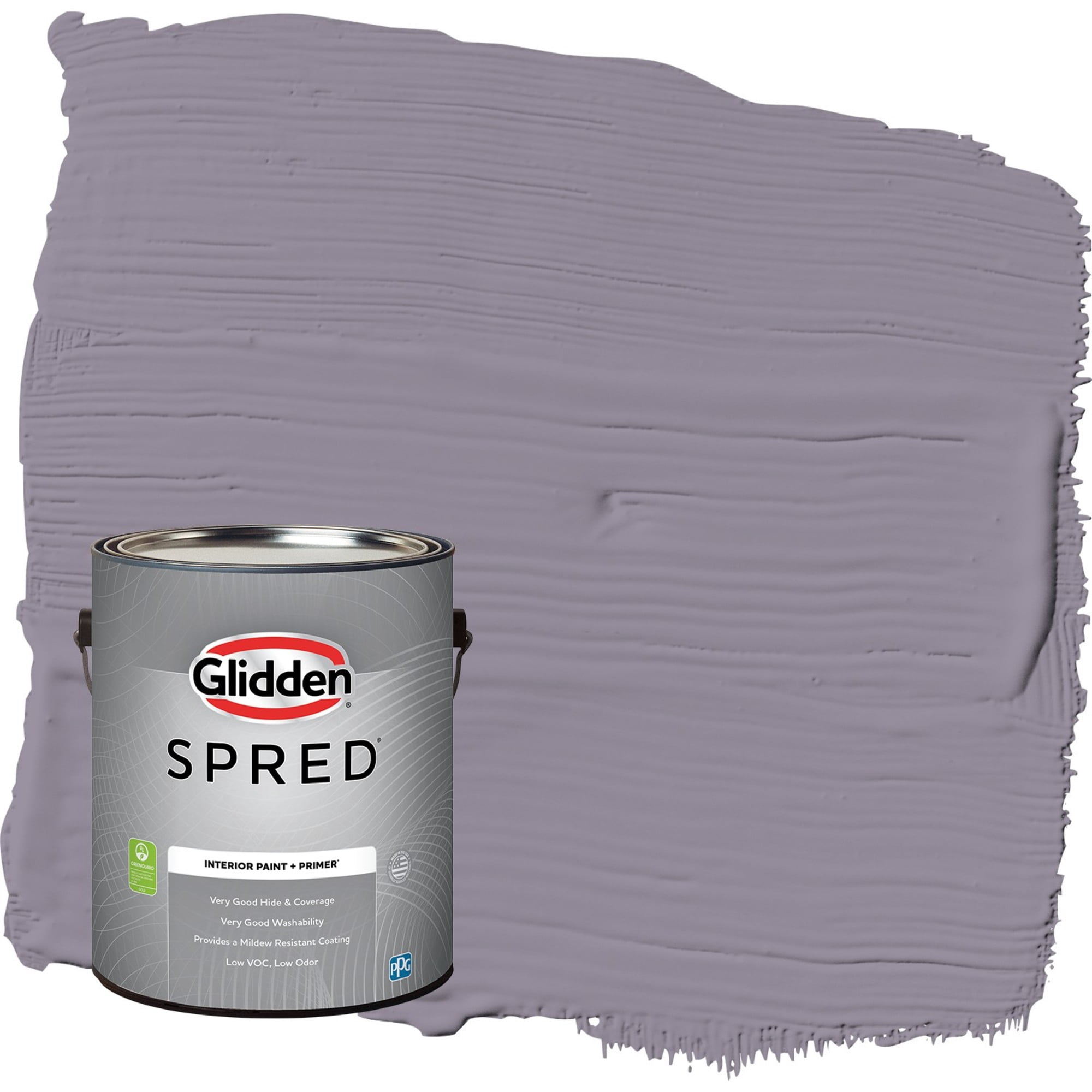 Glidden Spred Tin Lizzie / Purple, Semi-Gloss Interior Paint with Primer, 1 Gallon