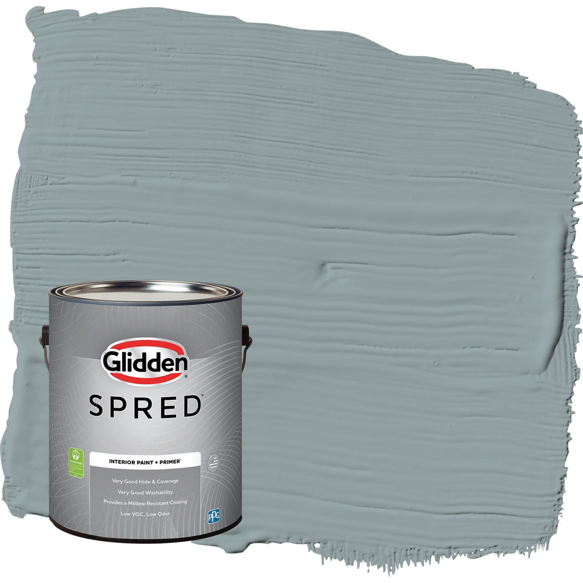 Glidden Spred After the Storm / Gray, Flat Interior Paint with Primer, 1 Gallon