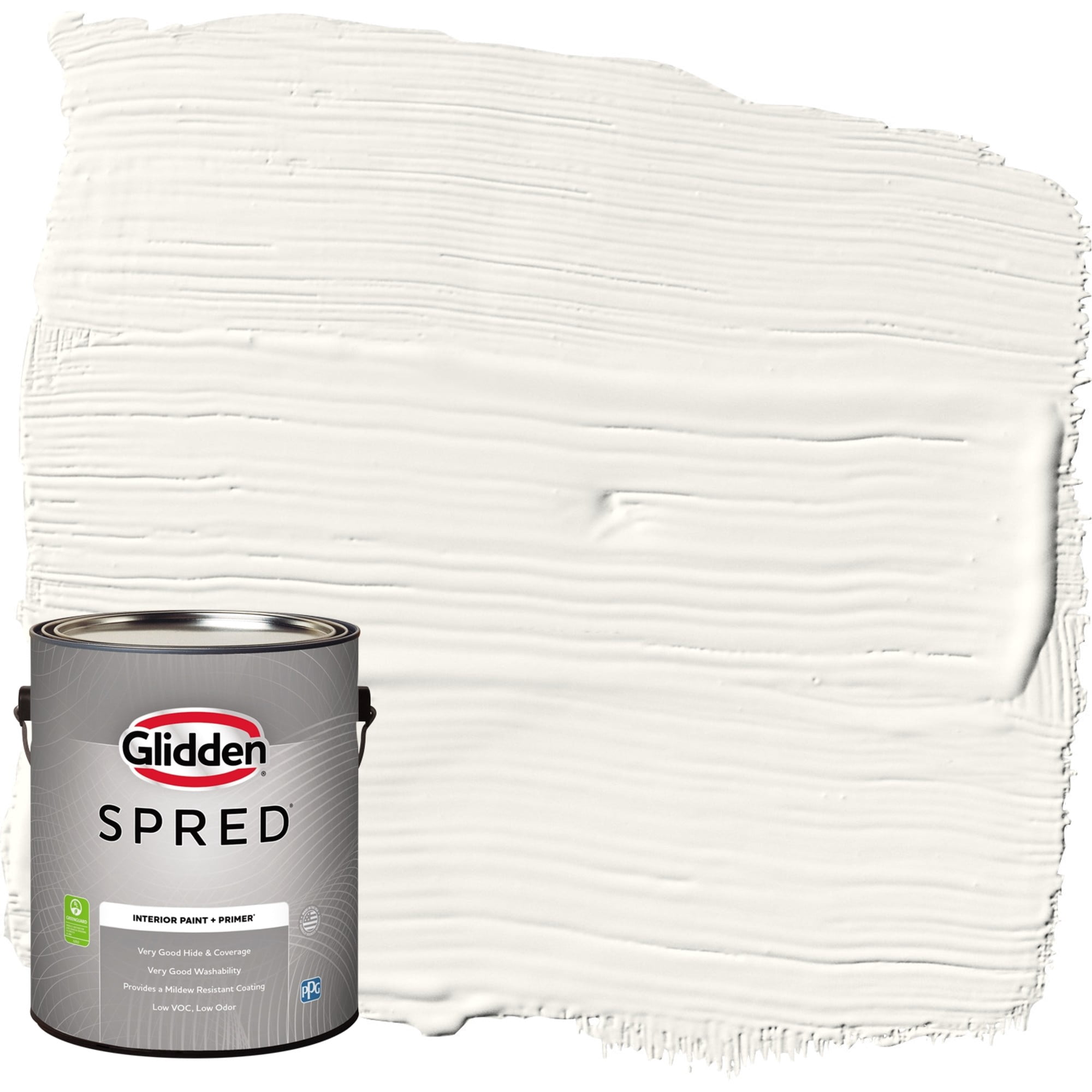 Glidden Spred Interior Paint and Primer Cotton Tail, Eggshell, 1 Gallon ...