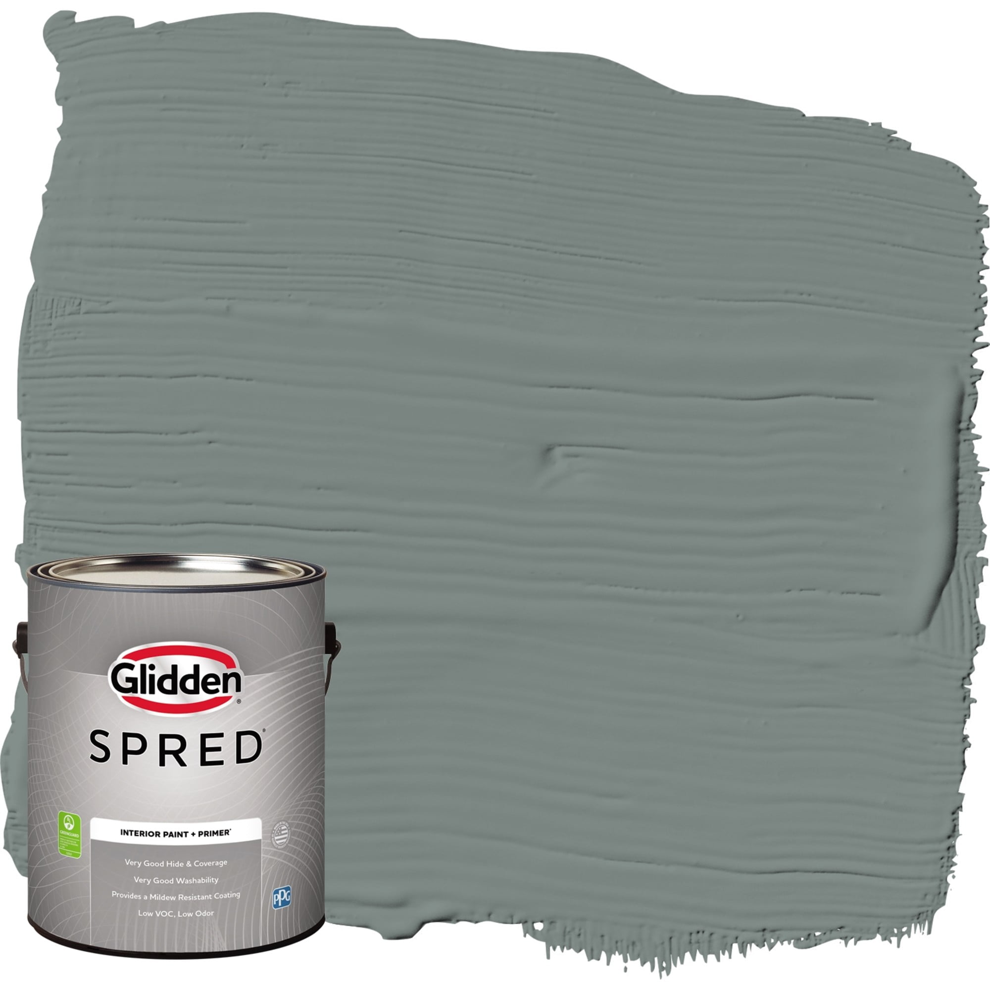 Glidden Spred Thunderbolt / Gray, Semi-Gloss Interior Paint with Primer, 1 Gallon