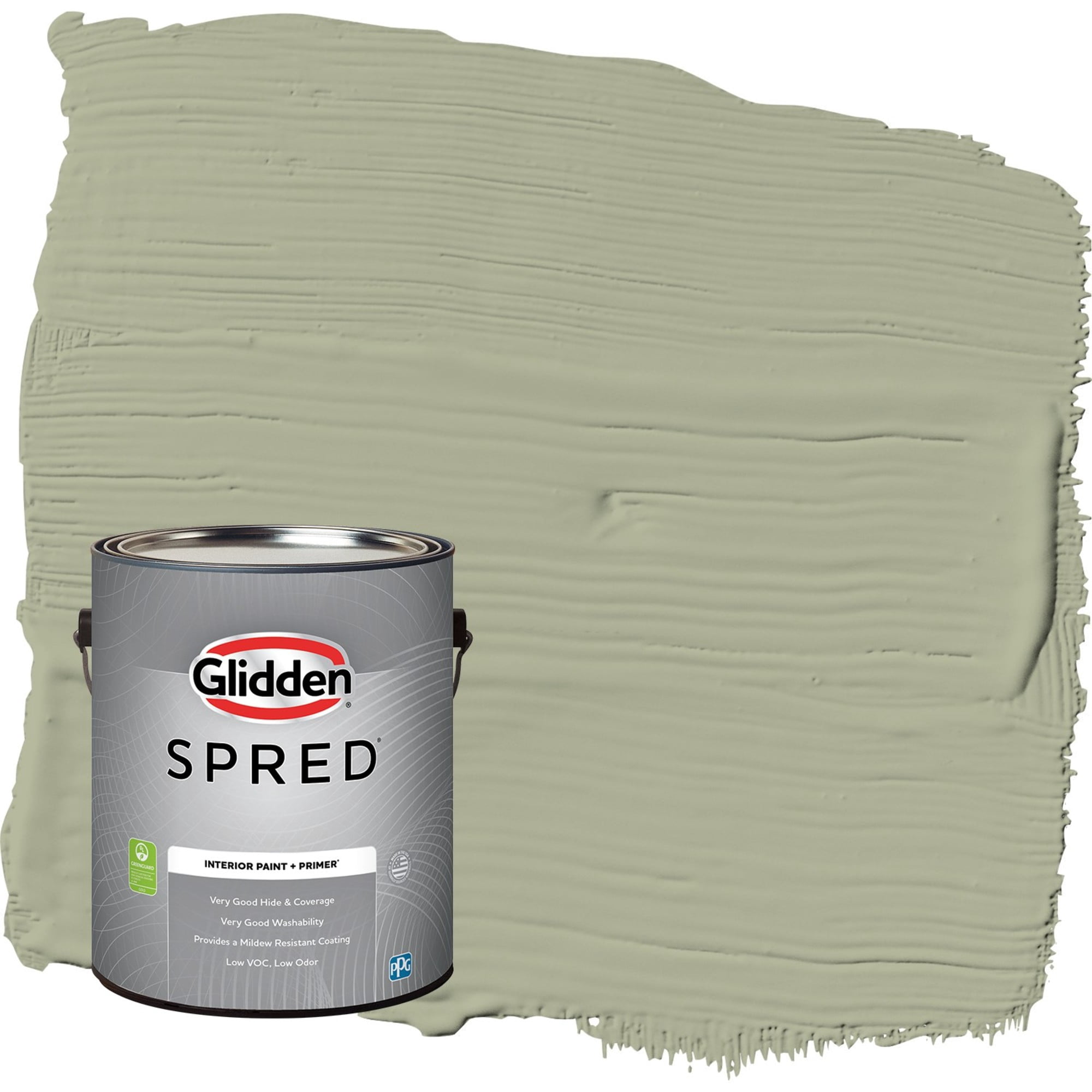 Glidden Spred Olive Sprig / Green, Eggshell Interior Paint with Primer, 1 Gallon