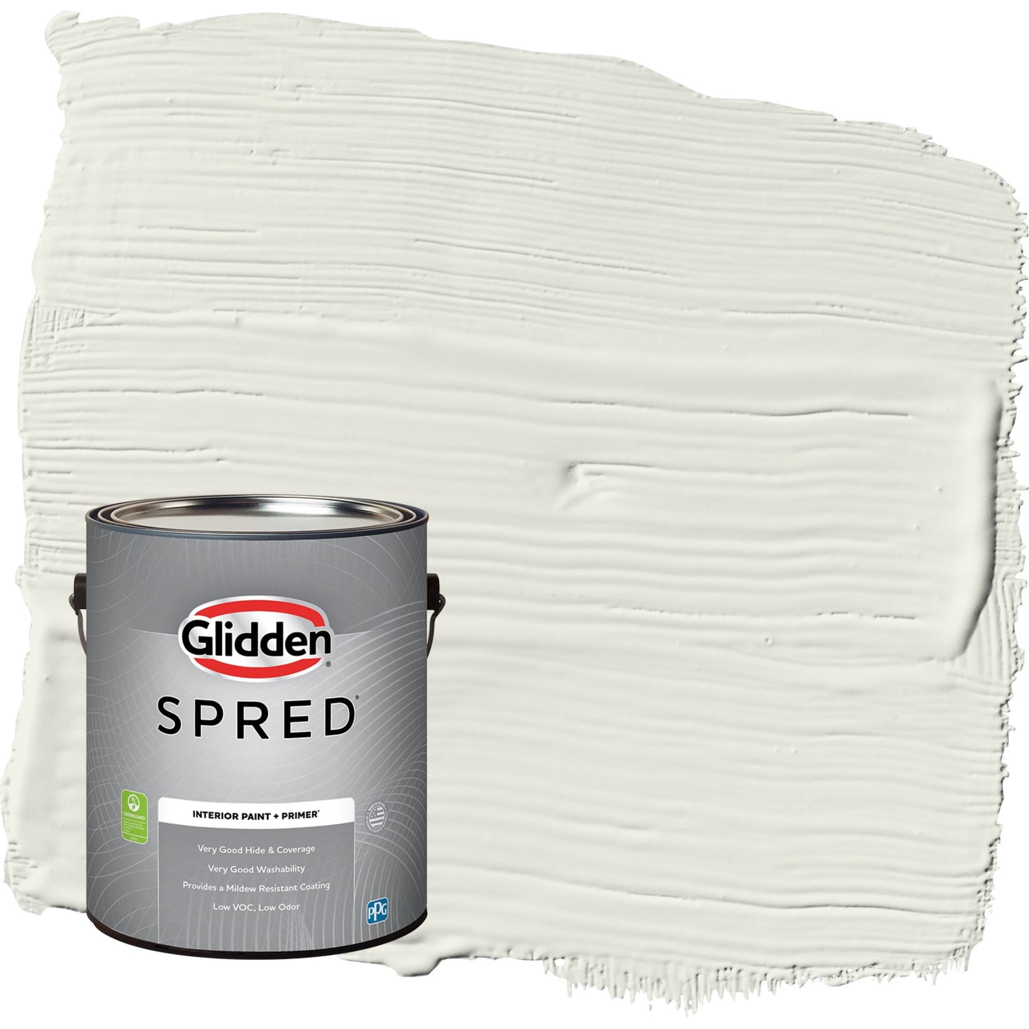 Glidden Spred Silvery Moon / Gray, Eggshell Interior Paint with Primer, 1 Gallon