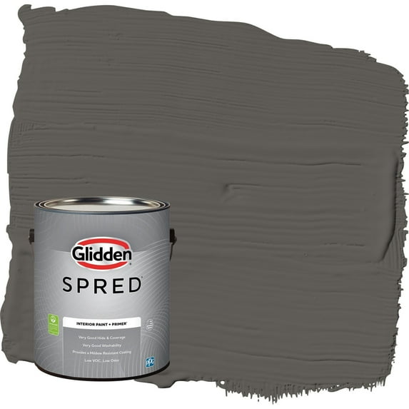 Glidden Spred Stone's Throw / Gray Eggshell Interior Paint with Primer, 1 Gallon