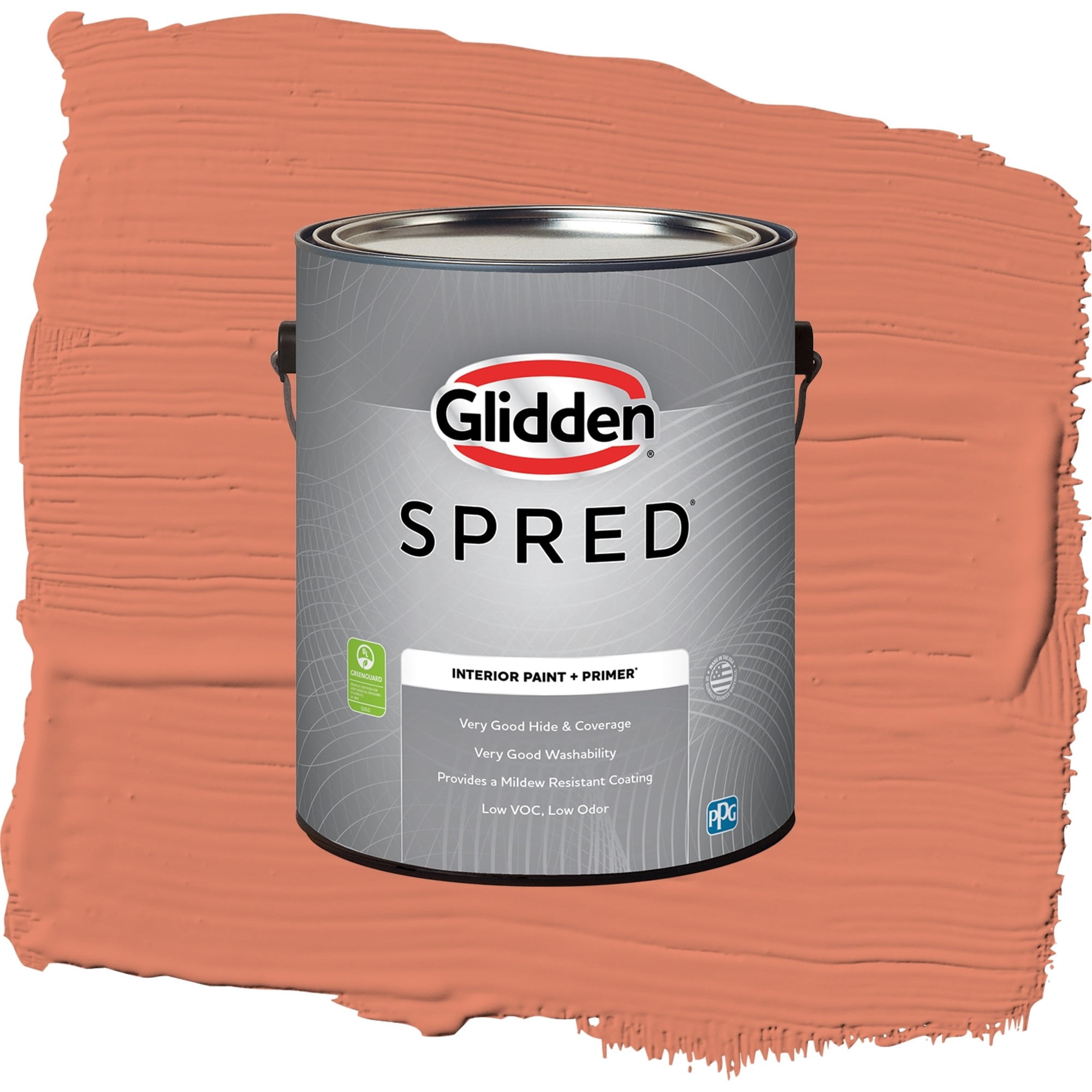 Glidden Spred Summer Sunset Flat Interior Paint and Primer, 1 Gallon