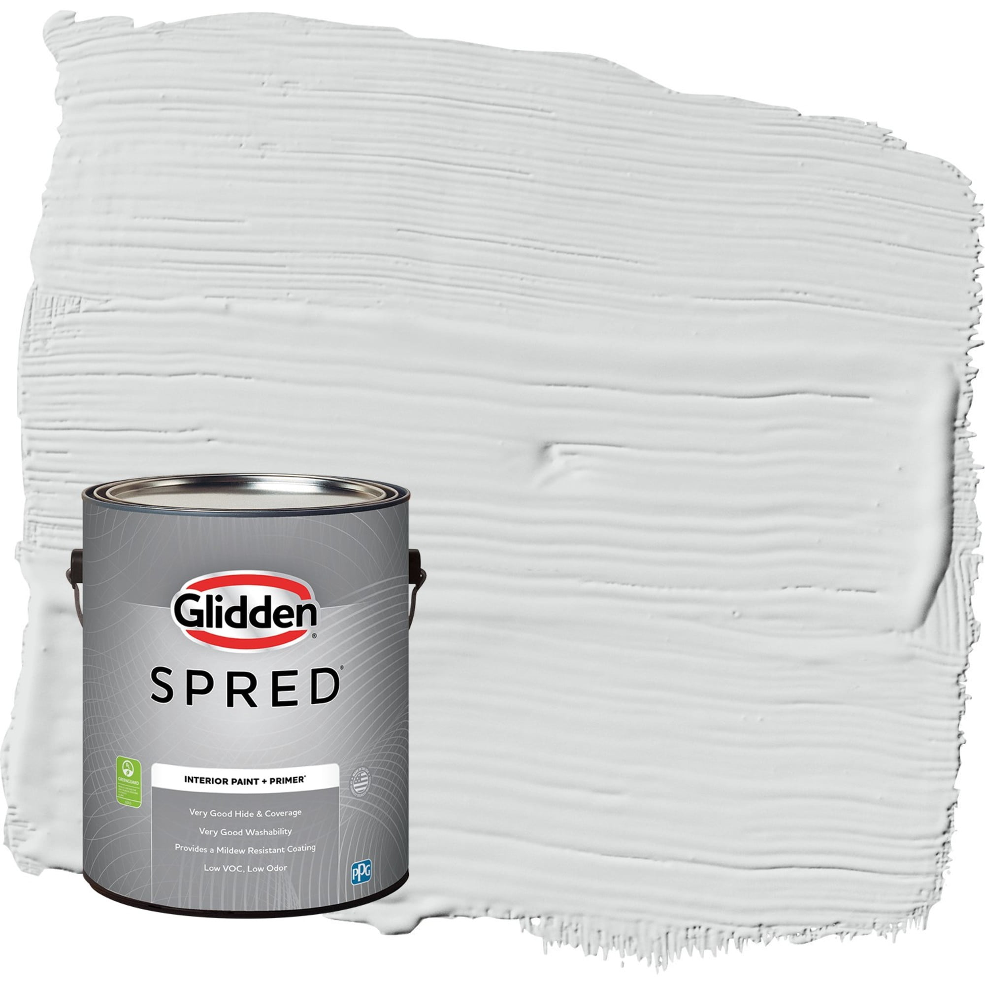 Glidden Spred Thin Ice / Gray, Eggshell Interior Paint with Primer, 1 Gallon