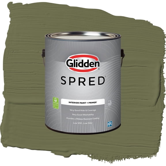 Glidden Spred Toy Tank Green Eggshell Interior Paint and Primer, 1 Gallon