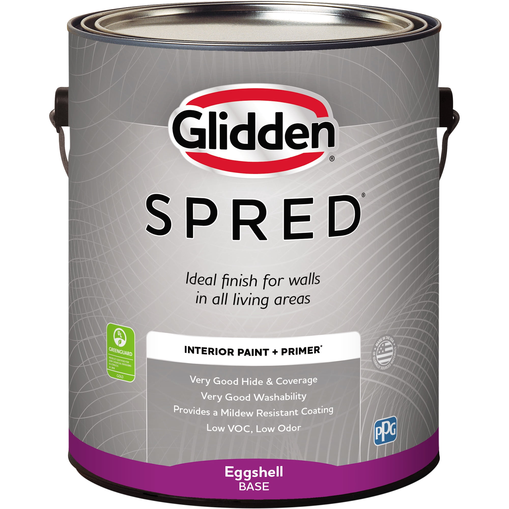 Glidden Spred White Interior Paint + Primer Eggshell , 1 Gallon