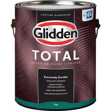 Glidden Total Exterior Ultra Deep Flat Paint - Durable Acrylic-Based - 1 Gal — Interior & Exterior Use, Professional Finish