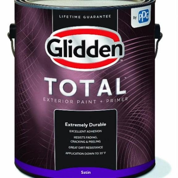 Glidden Total Exterior Paint + Primer Satin Ultra Deep Base 1 Gallon
