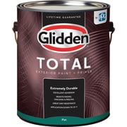 Glidden Total Exterior Ultra Deep Flat Paint - Durable Acrylic-Based - 1 Gal   Interior & Exterior Use, Professional Finish